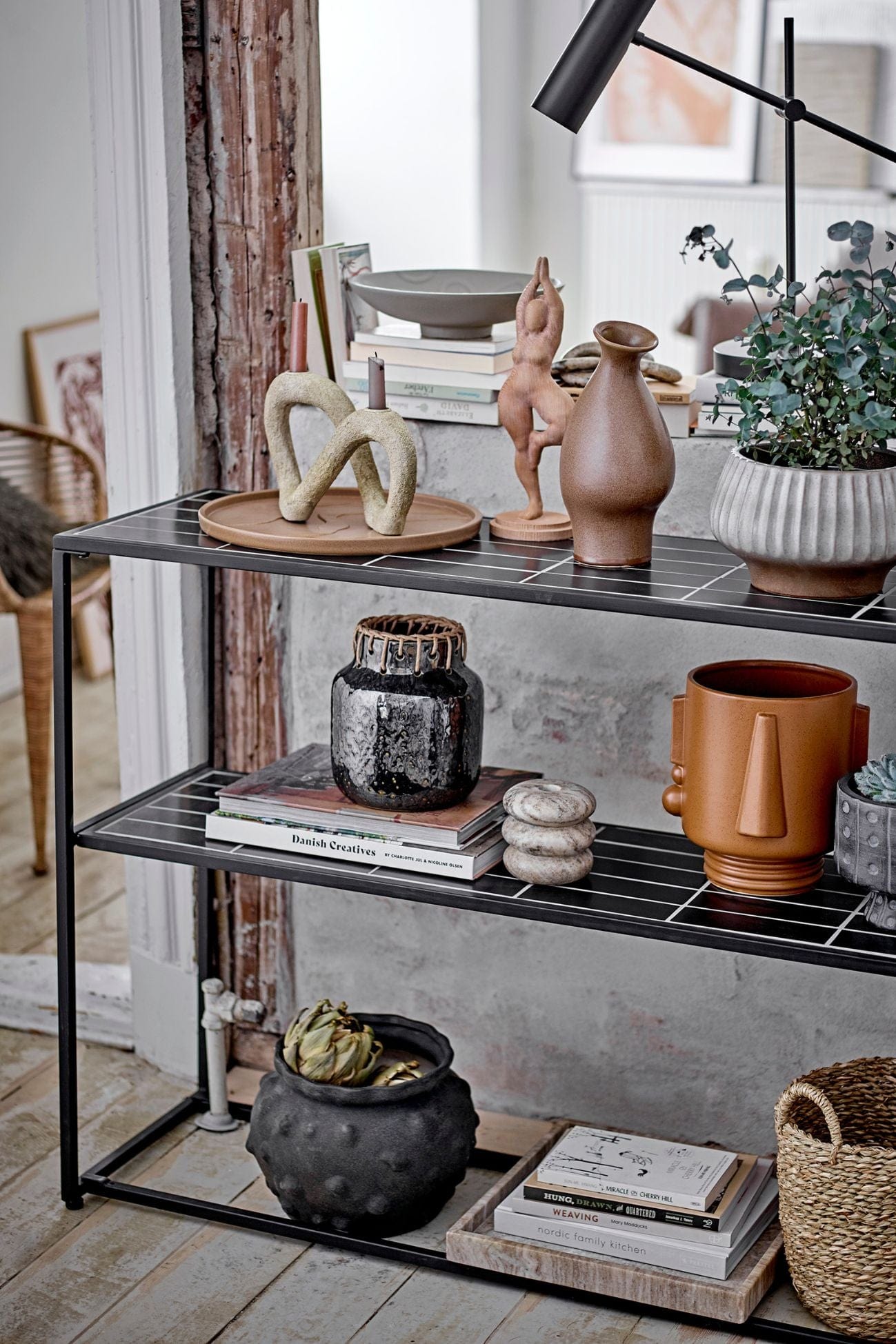 Bloomingville June June - Consolle in pietra nera e metallo | Bloomingville