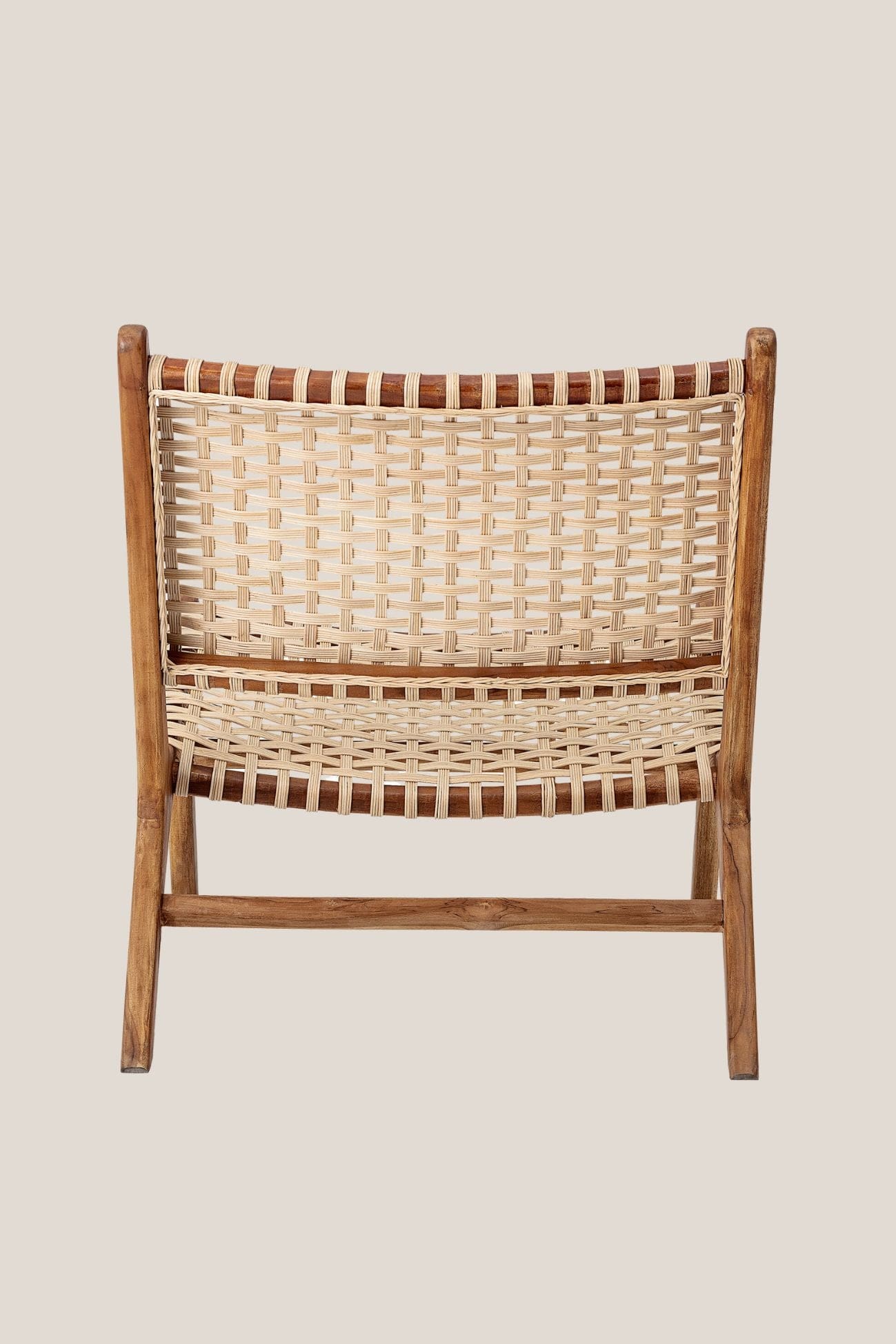 Bloomingville Keila Keila - Poltrona bassa in legno di teak e rattan | Bloomingville