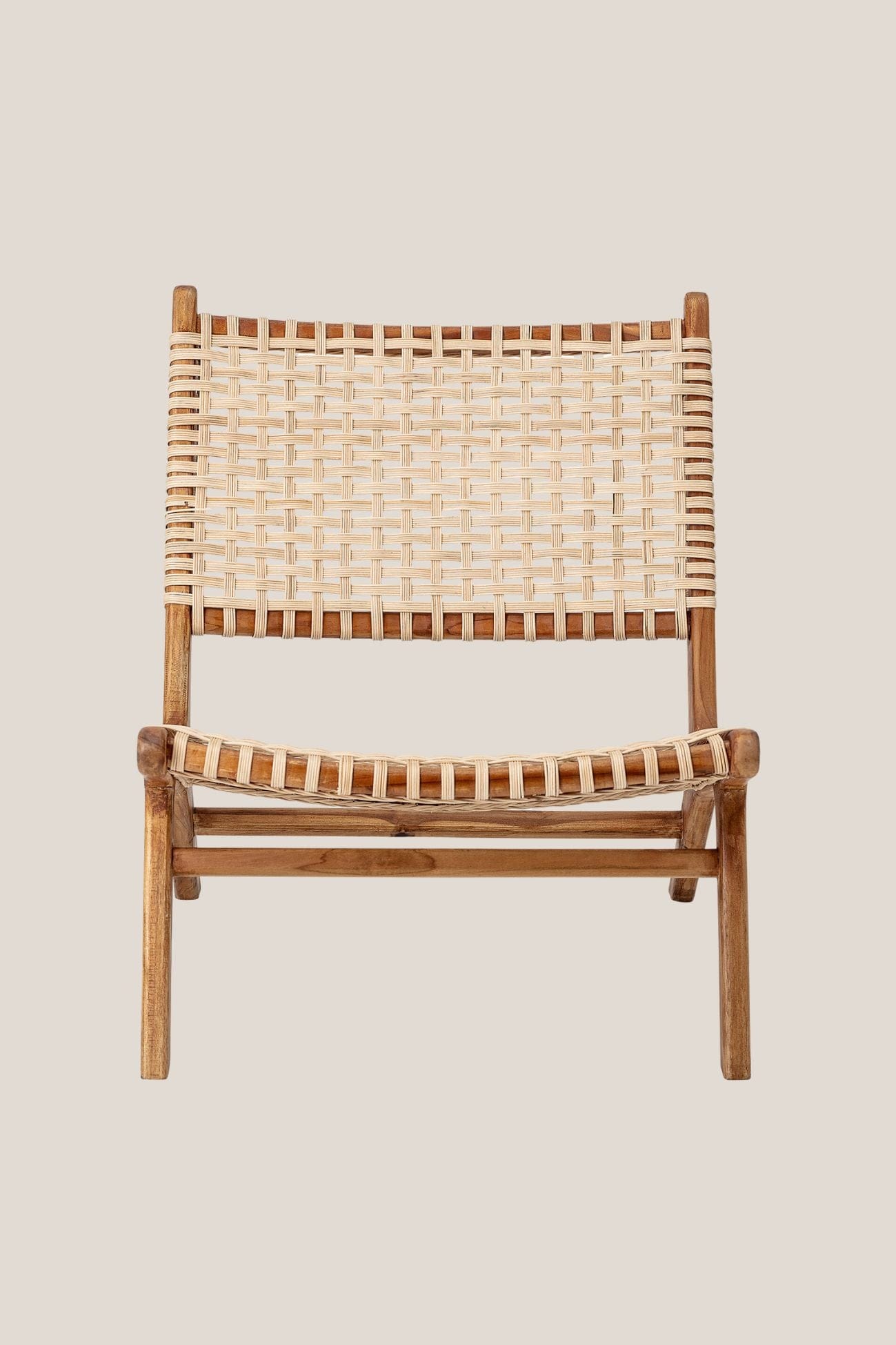 Bloomingville Keila Keila - Poltrona bassa in legno di teak e rattan | Bloomingville