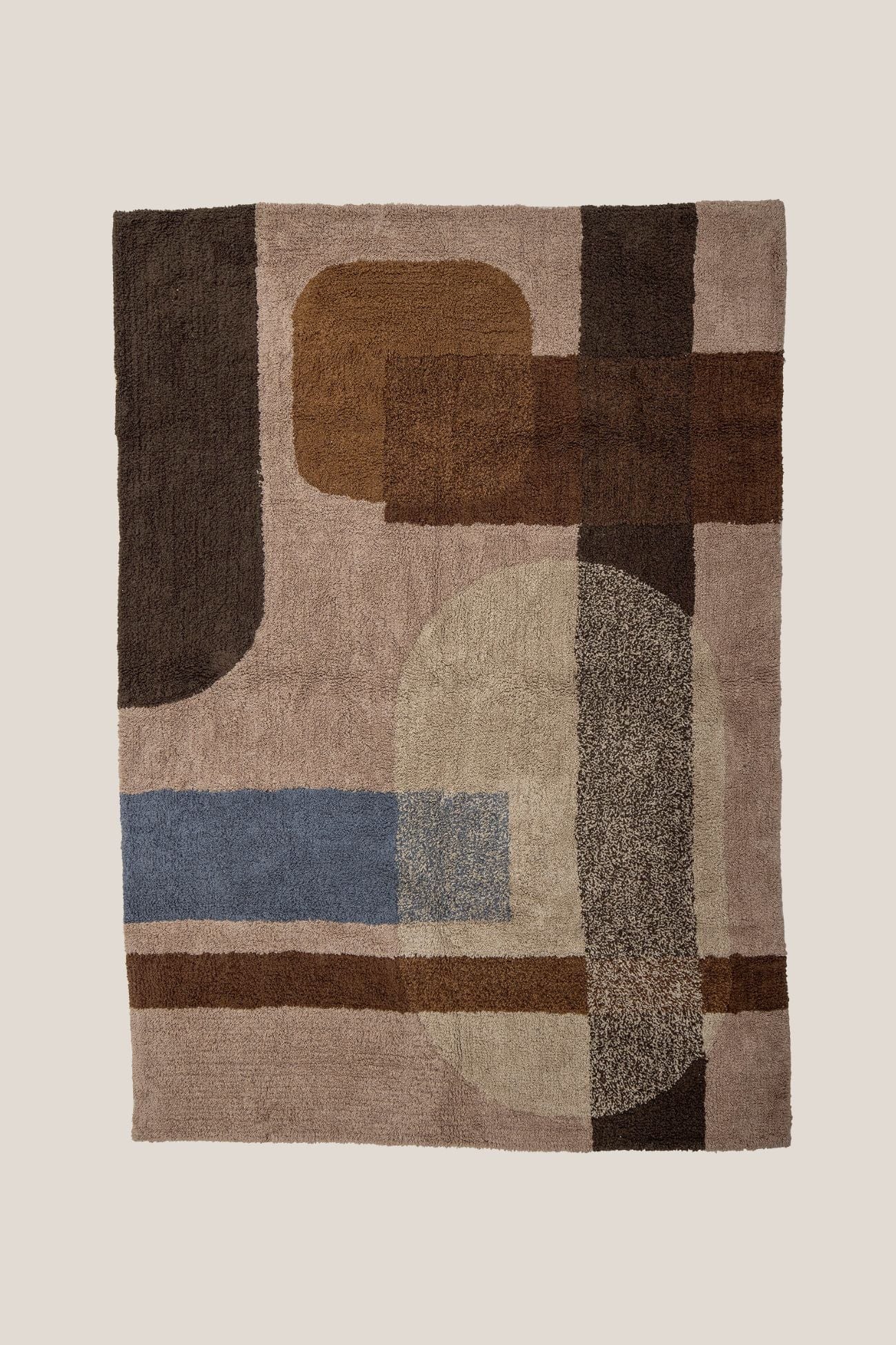 Bloomingville Zofia Zofia - Tappeto rettangolare in cotone marrone | Bloomingville