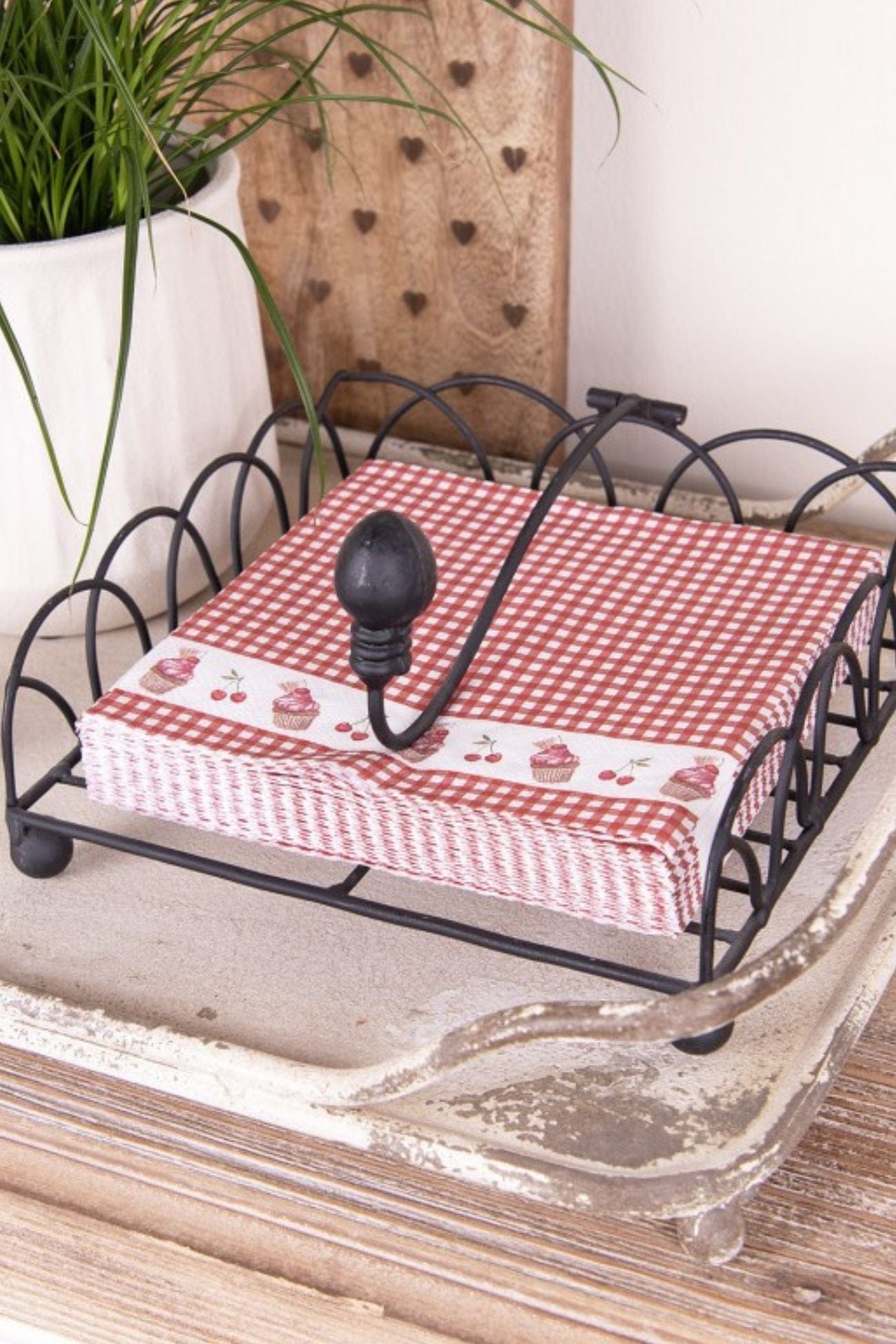 Clayre & Eef Cupcake Cupcake - Set di 20 tovaglioli in carta con cupcakes e ciliegie | Clayre & Eef