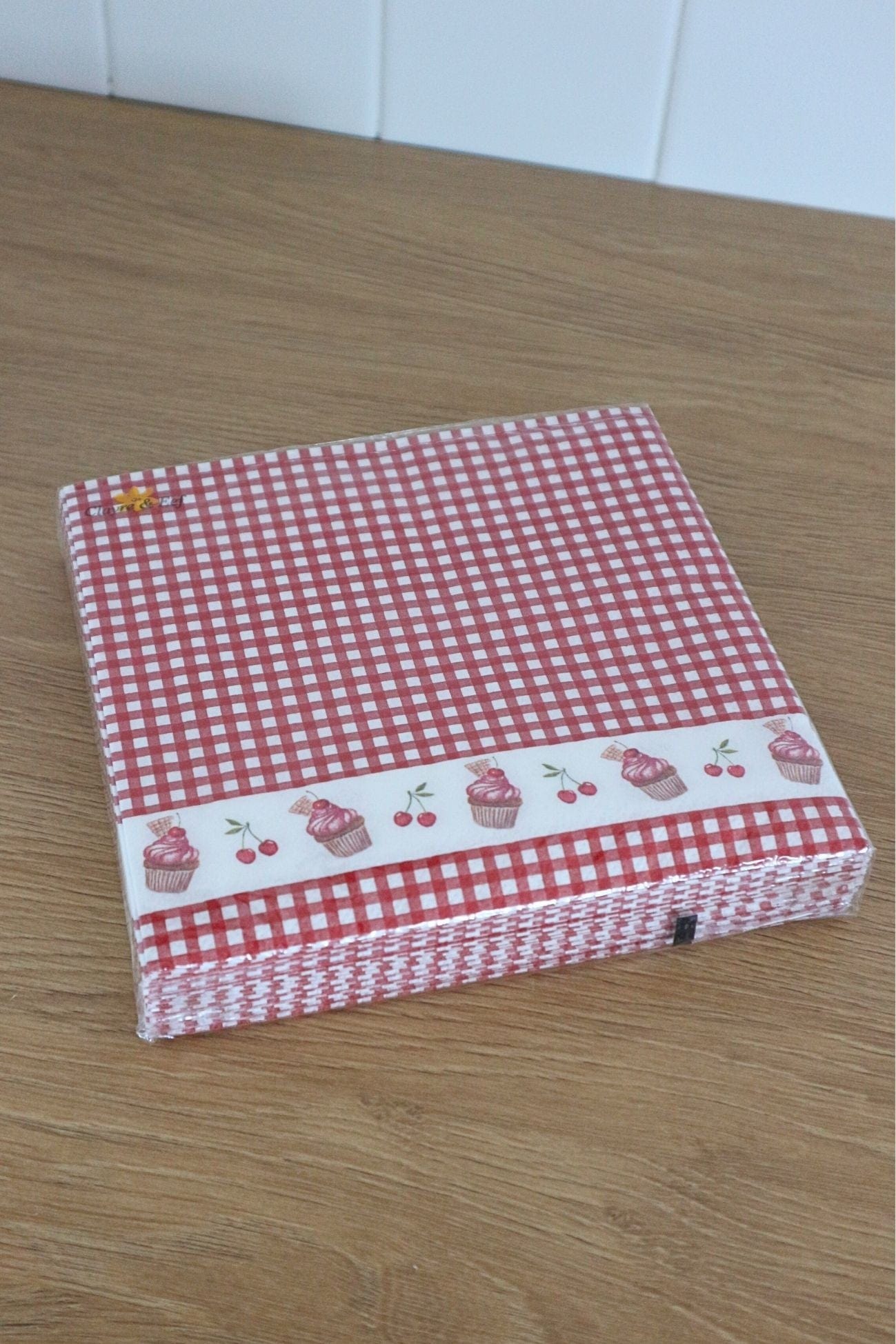 Clayre & Eef Cupcake Cupcake - Set di 20 tovaglioli in carta con cupcakes e ciliegie | Clayre & Eef