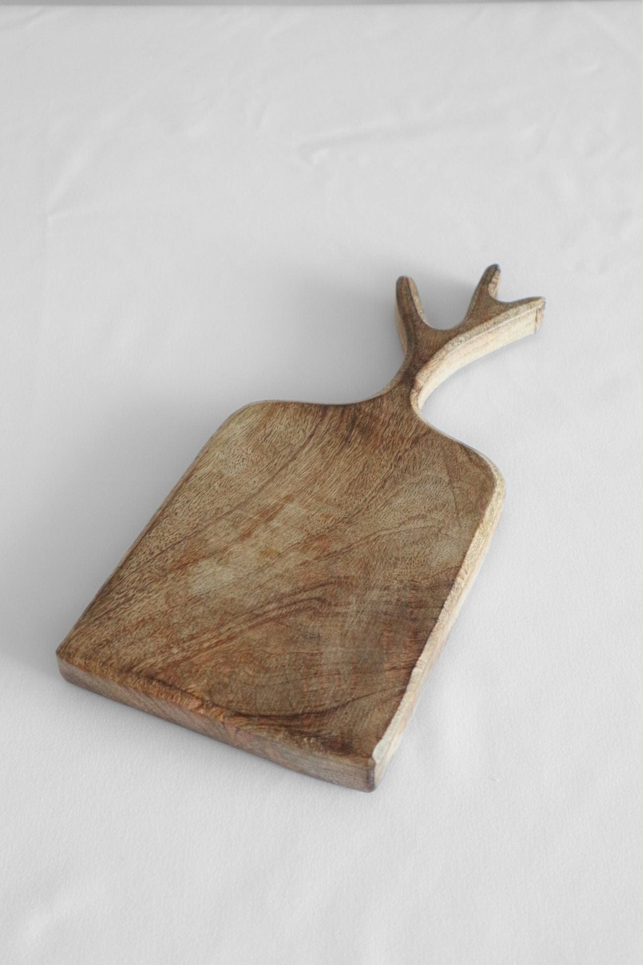 Clayre & Eef Elg Elg - Tagliere piccolo in legno con manico a corna di cervo | Clayre & Eef