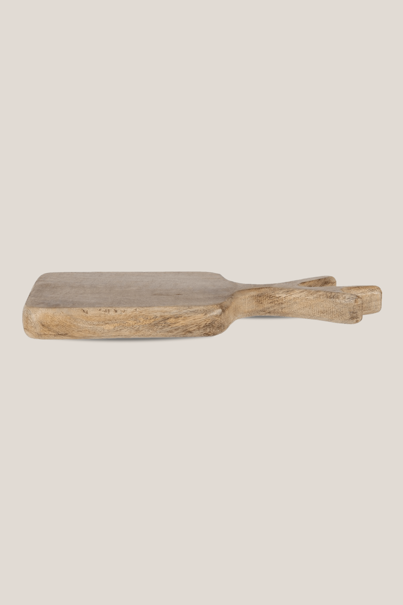 Clayre & Eef Elg Tagliere piccolo in legno con manico a corna di cervo
