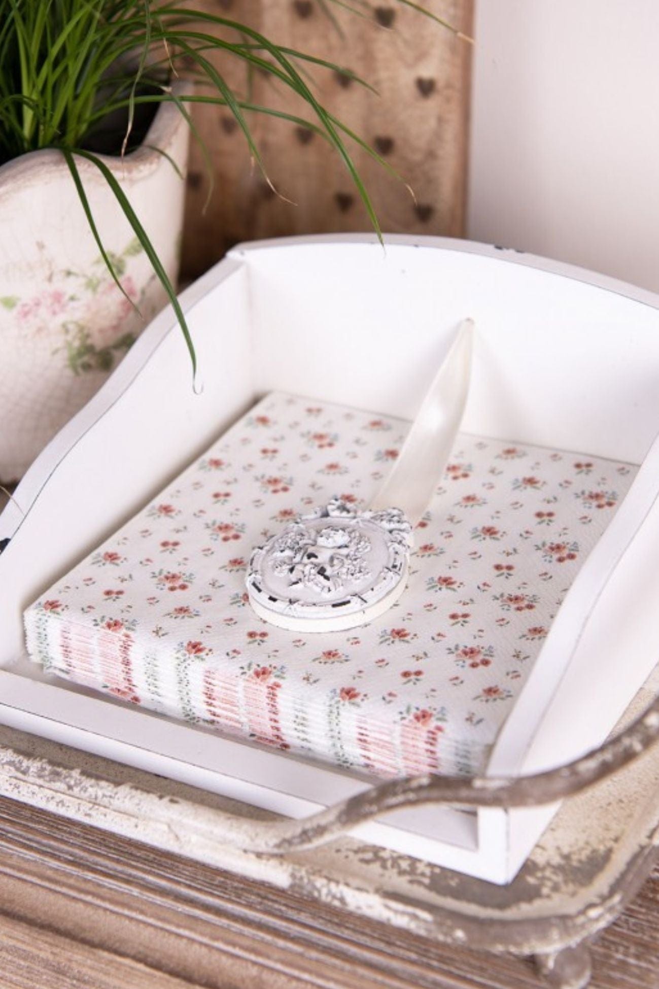Clayre & Eef Fioritura Fioritura - Set di 20 tovaglioli in carta con fantasia floreale | Clayre & Eef