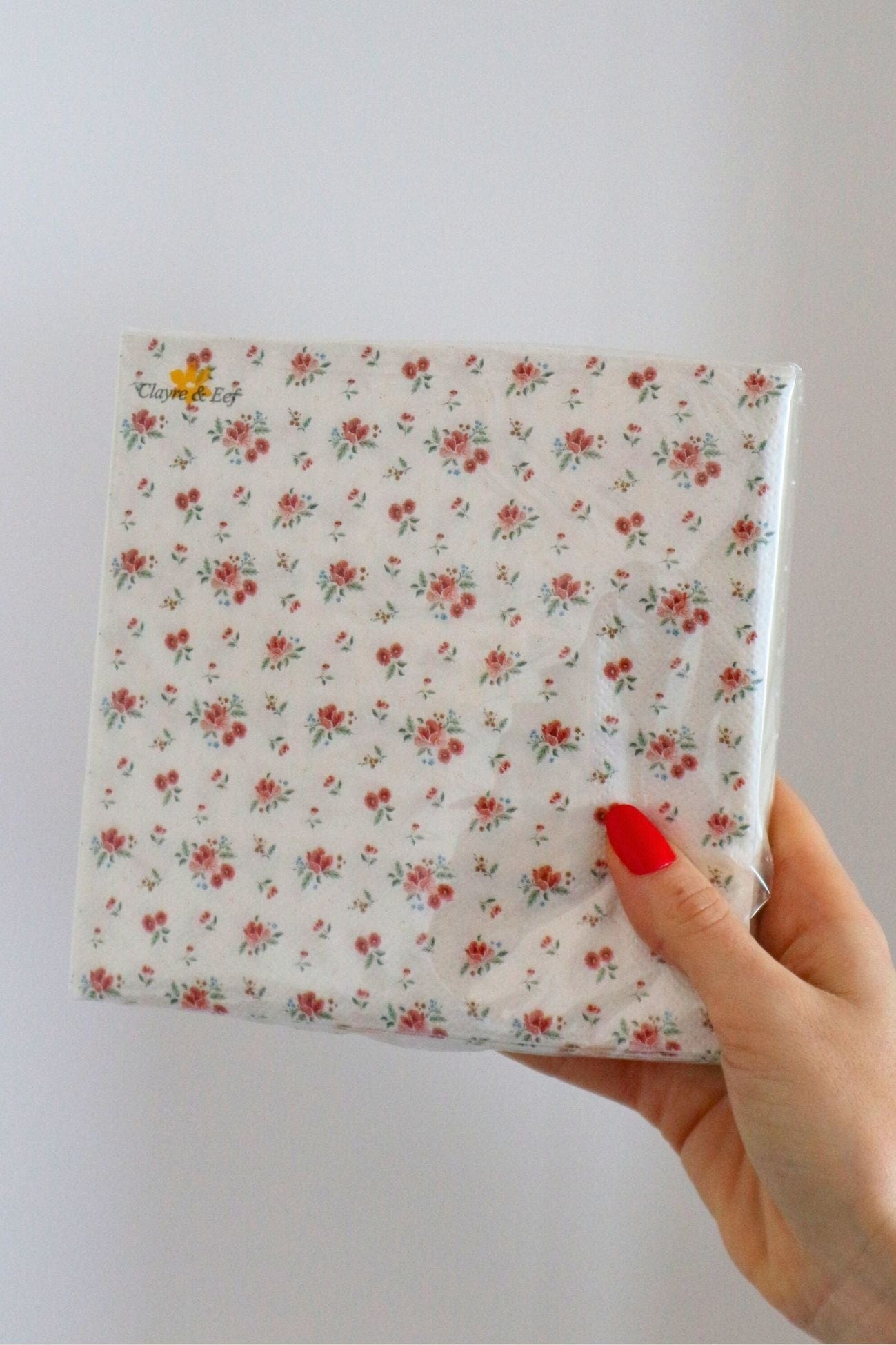 Clayre & Eef Fioritura Fioritura - Set di 20 tovaglioli in carta con fantasia floreale | Clayre & Eef