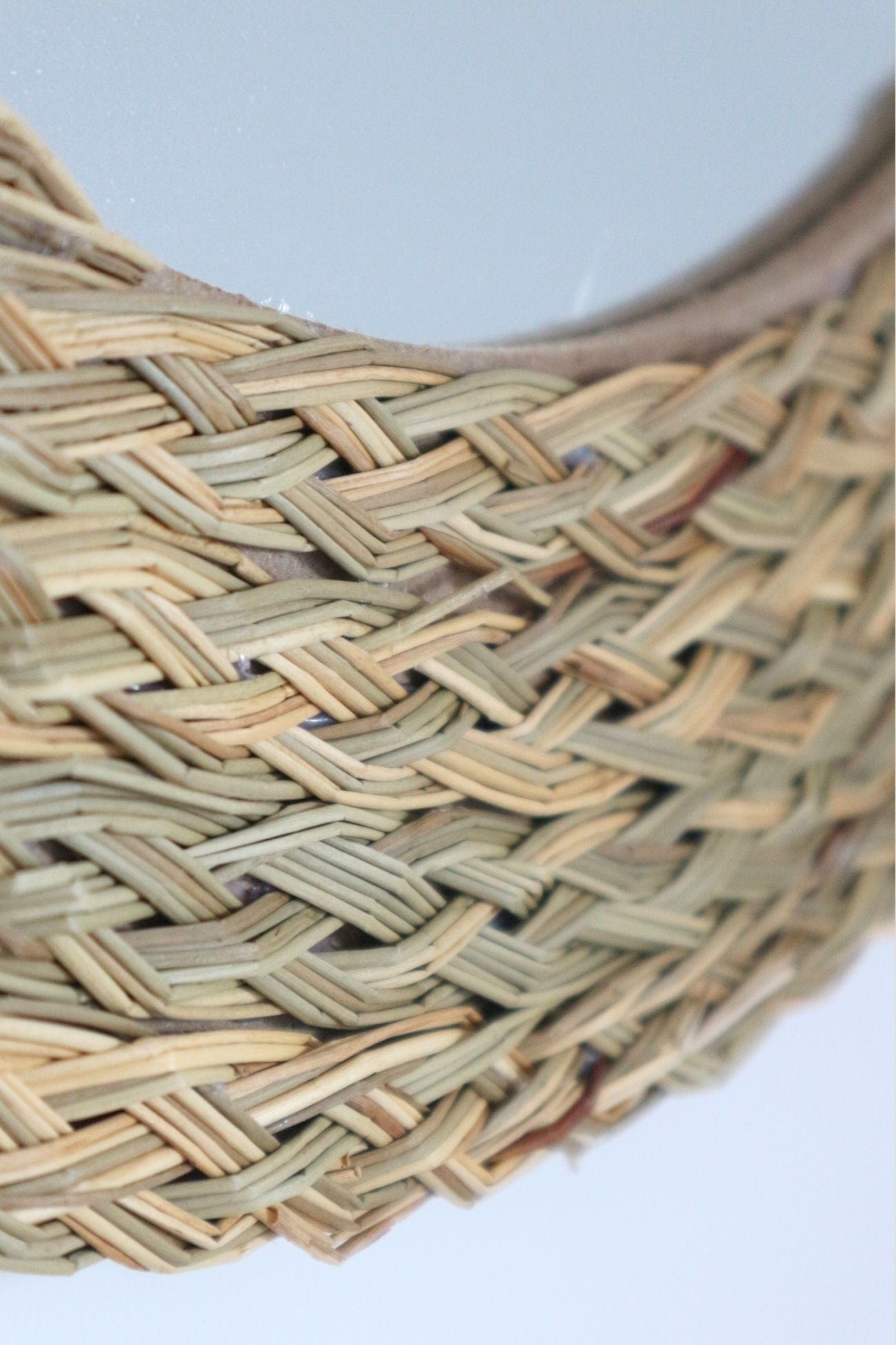 Item International Ali Ali - Specchio tondo in fibra naturale | Item International