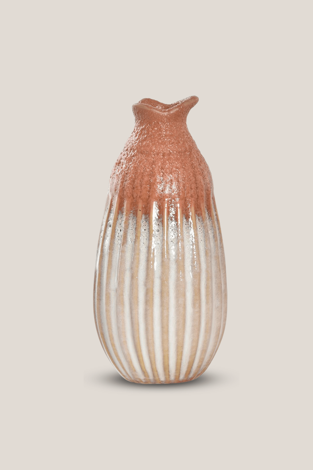 Item International Jaul Vaso sfumato in ceramica in stile etnico