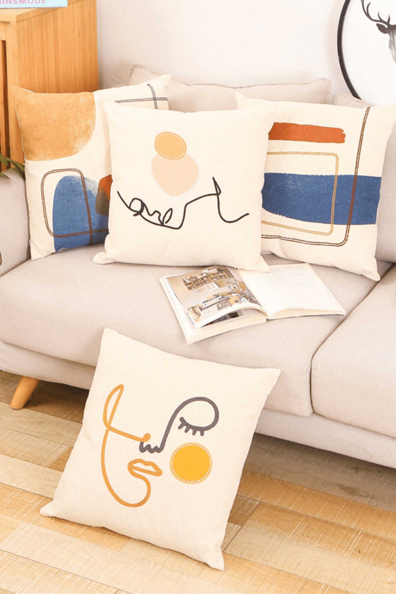 Item International Mara Cuscino arredo in cotone con imbottitura