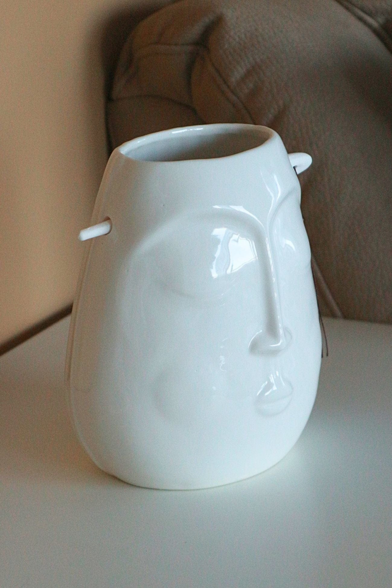 Item International Pinco Panco Pinco Panco - Vaso in porcellana bianca con viso | Item International