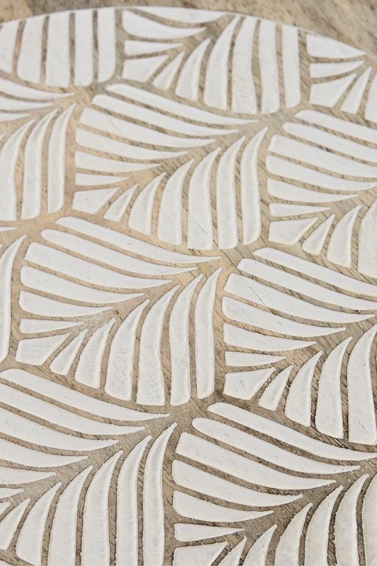 Item International Selim Selim - Svuotatasche in legno di mango con motivo a foglie | Item International