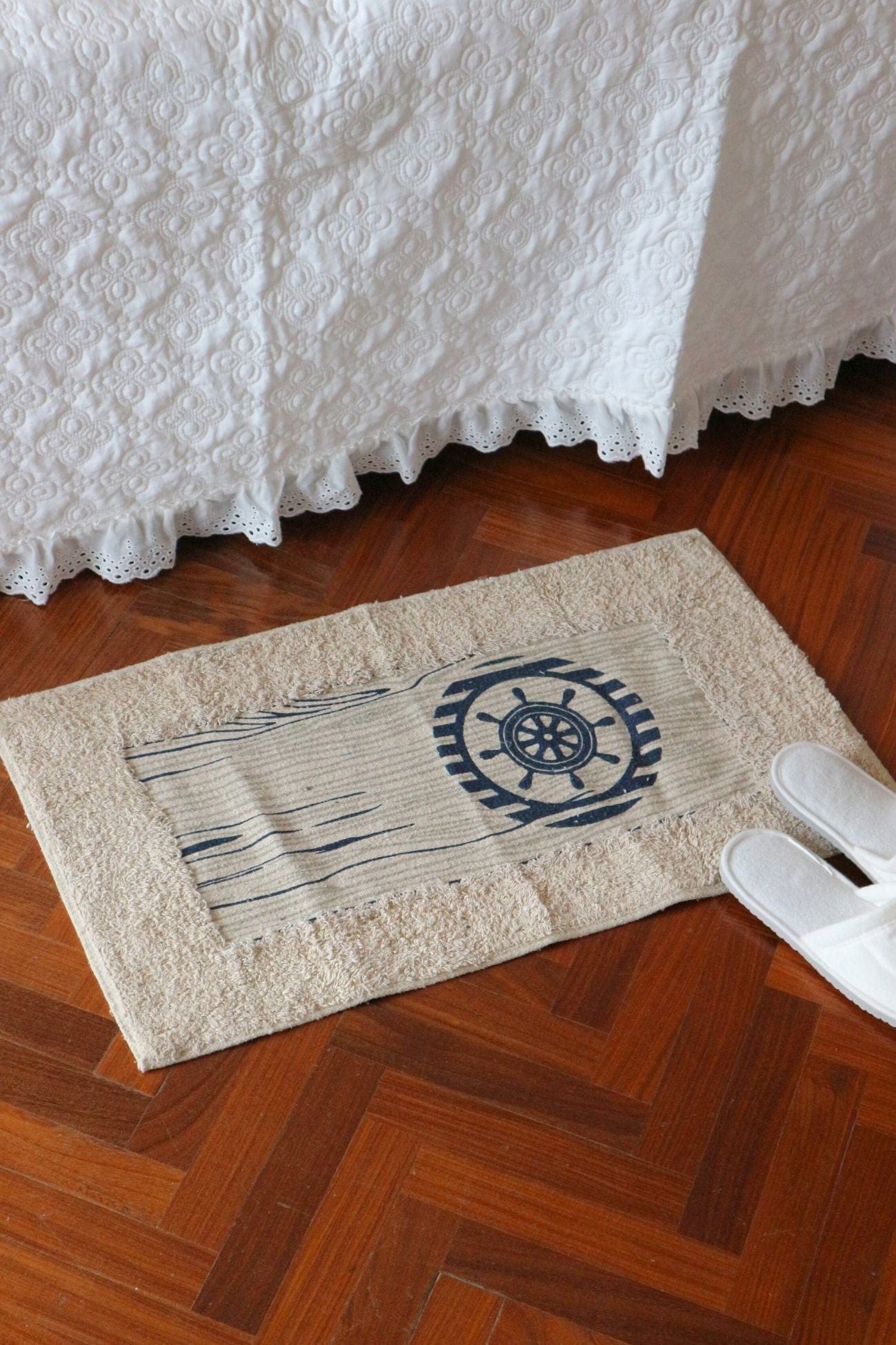Item International Solon Solon - Tappetino da bagno in cotone con timone 70x40 | Item International