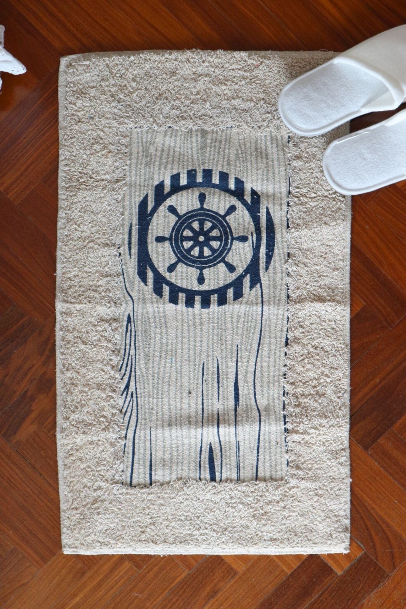 Item International Solon Solon - Tappetino da bagno in cotone con timone 70x40 | Item International