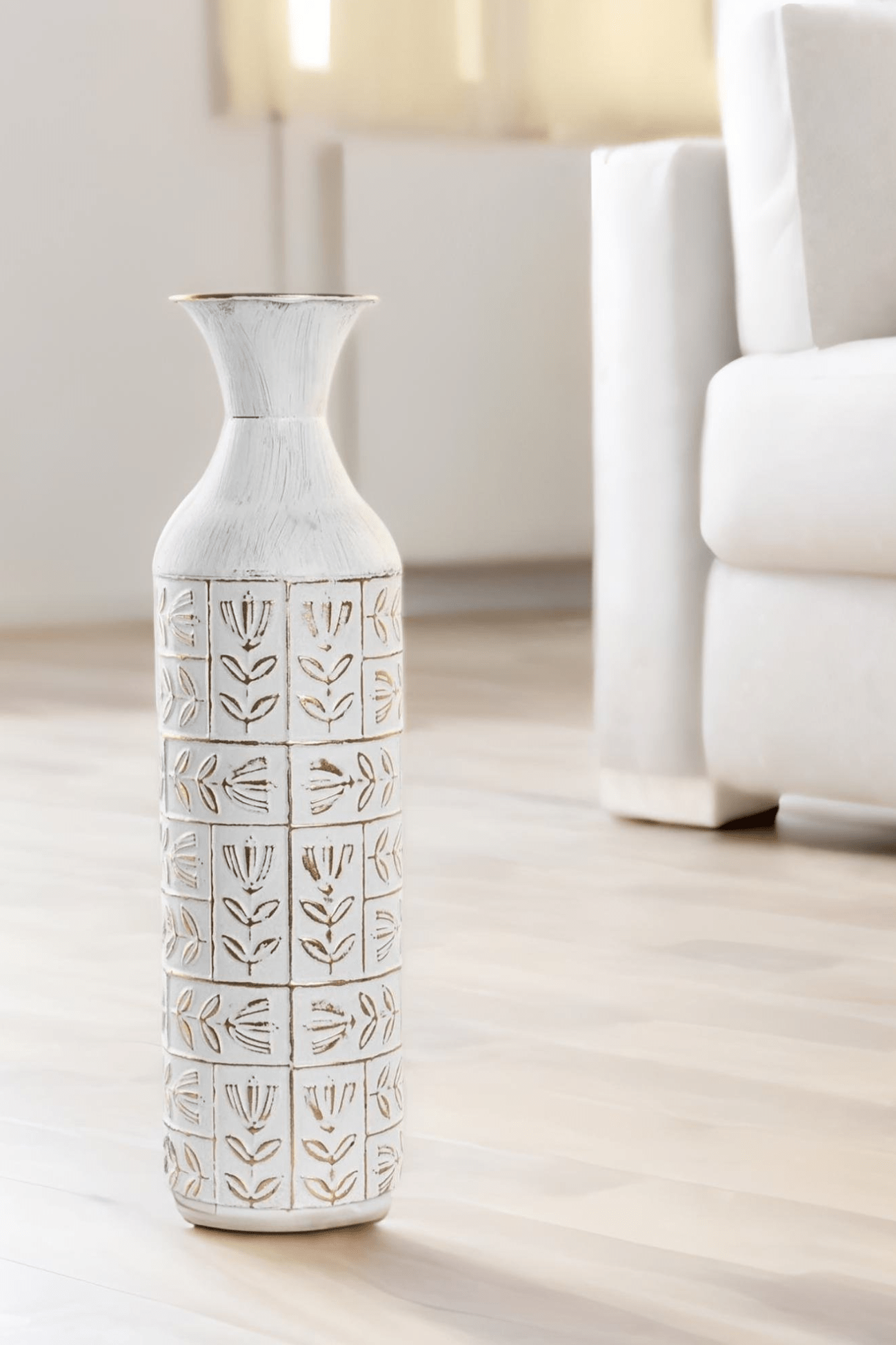 Item International Viha Vaso grande in metallo in stile boho