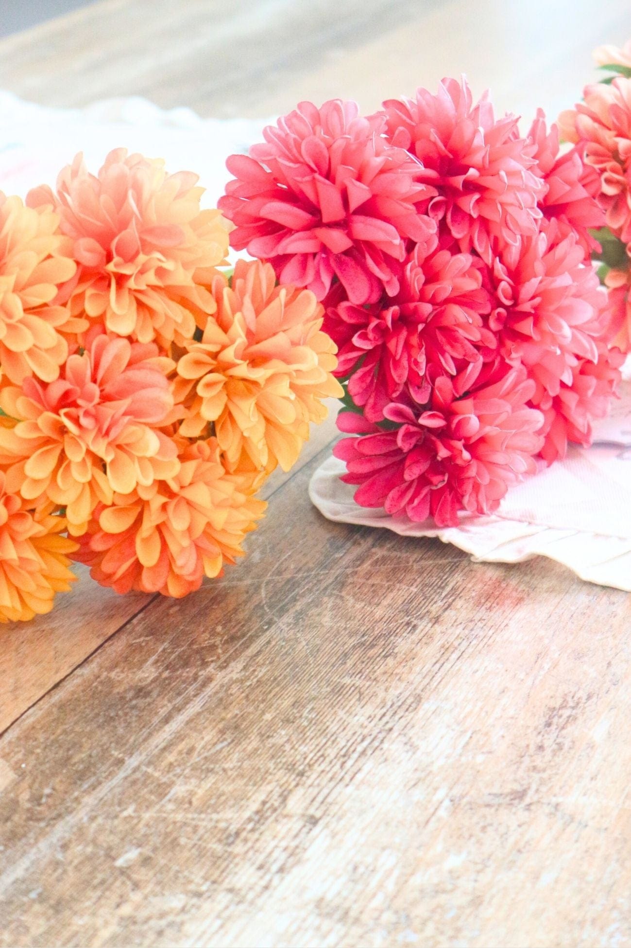 Jolipa Dahlia Dahlia - Mazzo di 7 dalie artificiali color pesca 33 cm | Jolipa