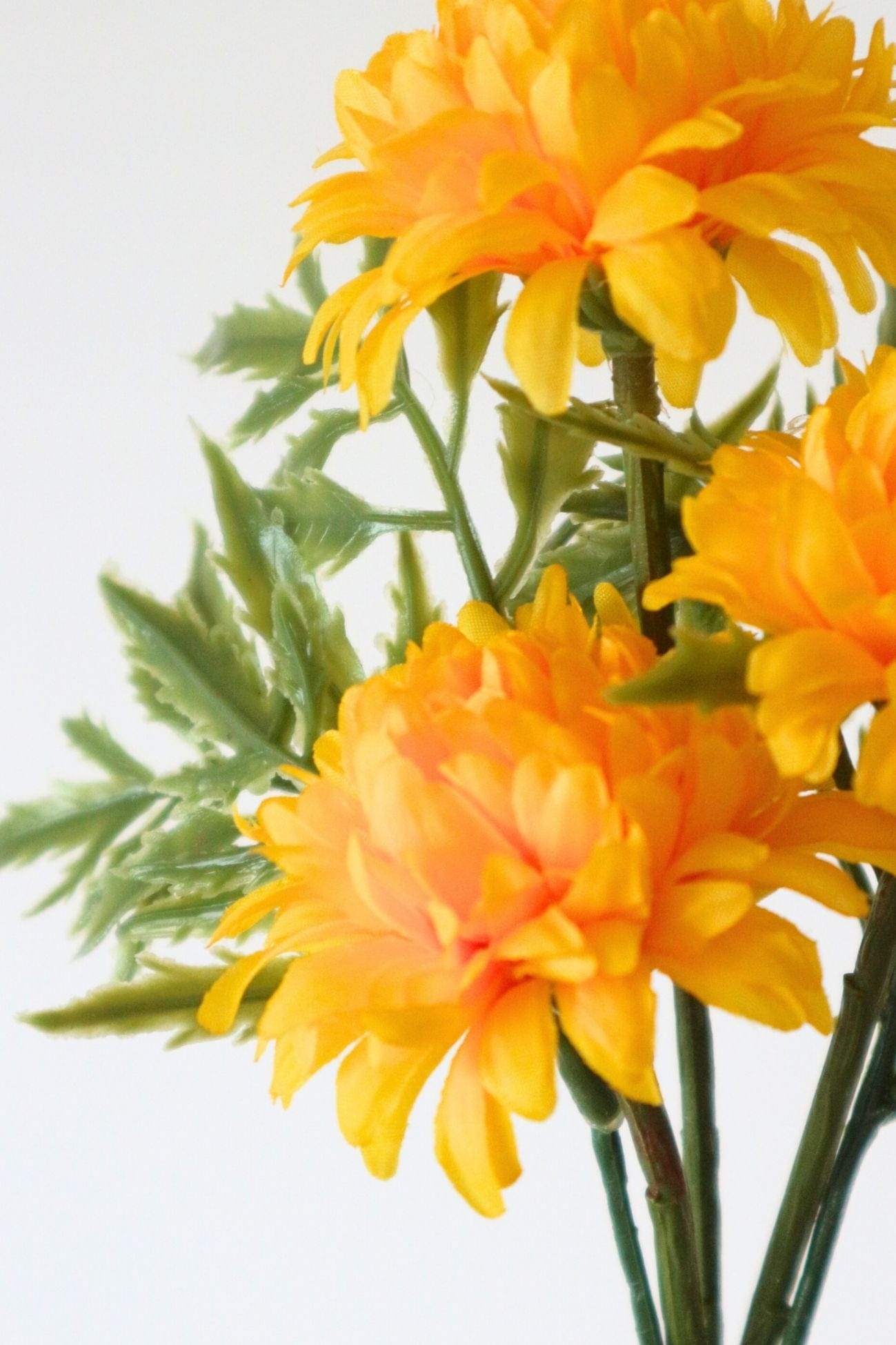 Jolipa Krisan Krisan - Mazzo di 3 crisantemi artificiali color giallo 30 cm | Jolipa
