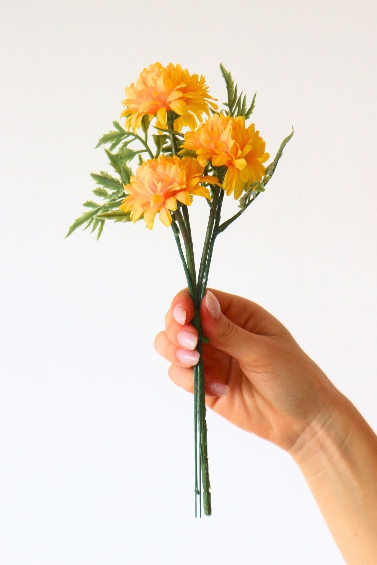 Jolipa Krisan Krisan - Mazzo di 3 crisantemi artificiali color giallo 30 cm | Jolipa