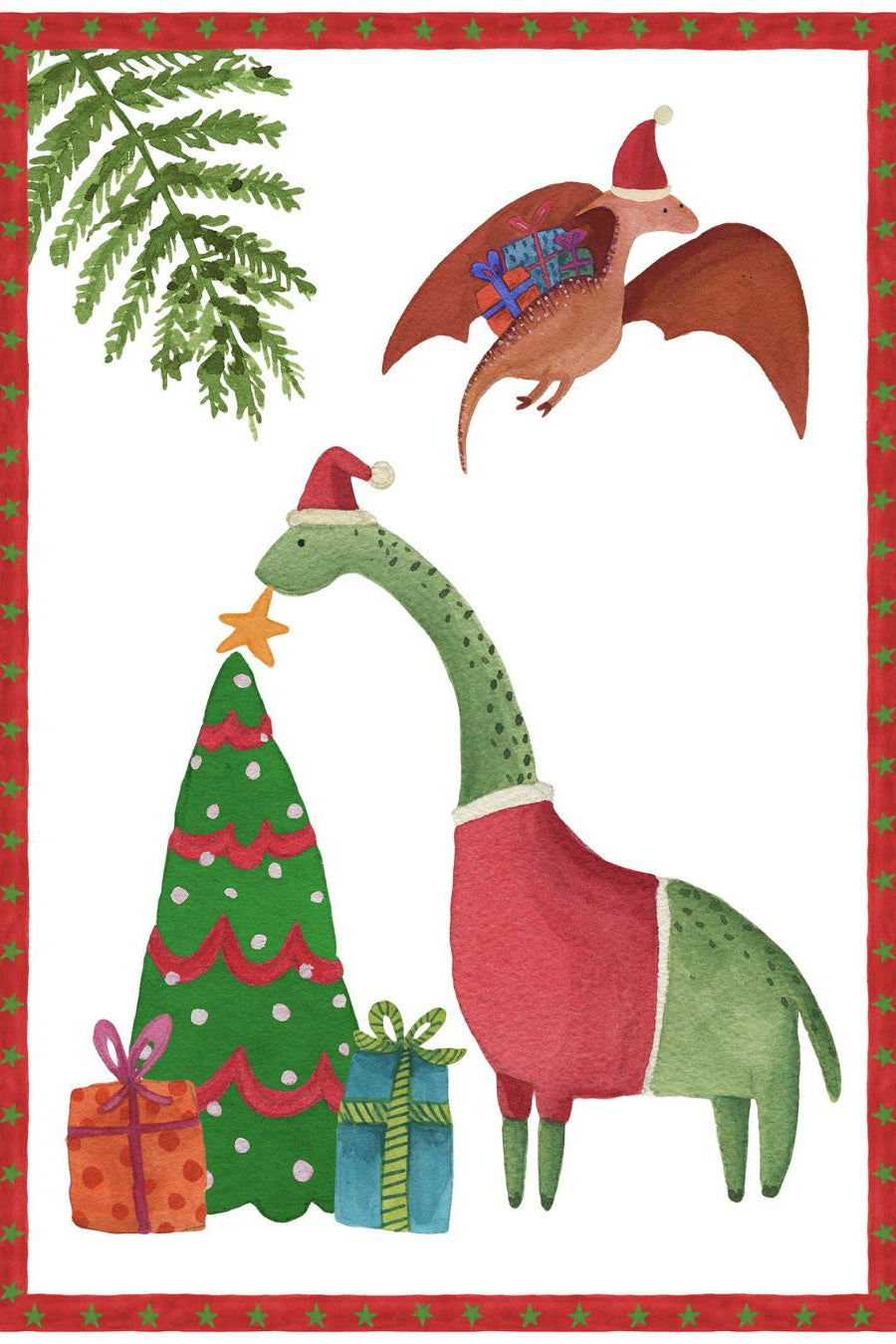 Jurassic Xmas Strofinaccio Tree - scontornata