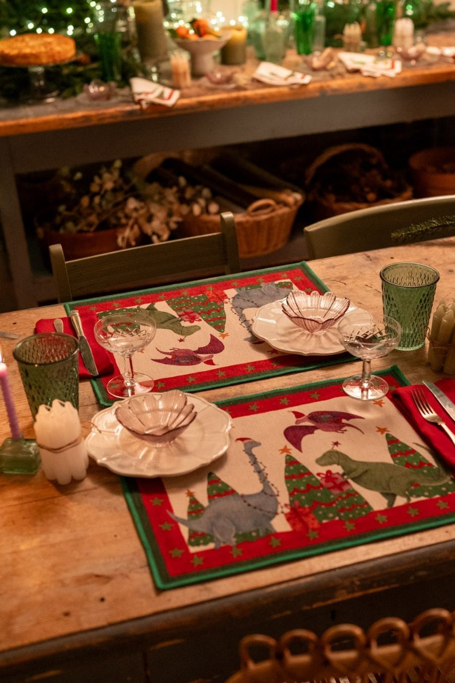 Jurassic Xmas - dettaglio tovaglietta americana