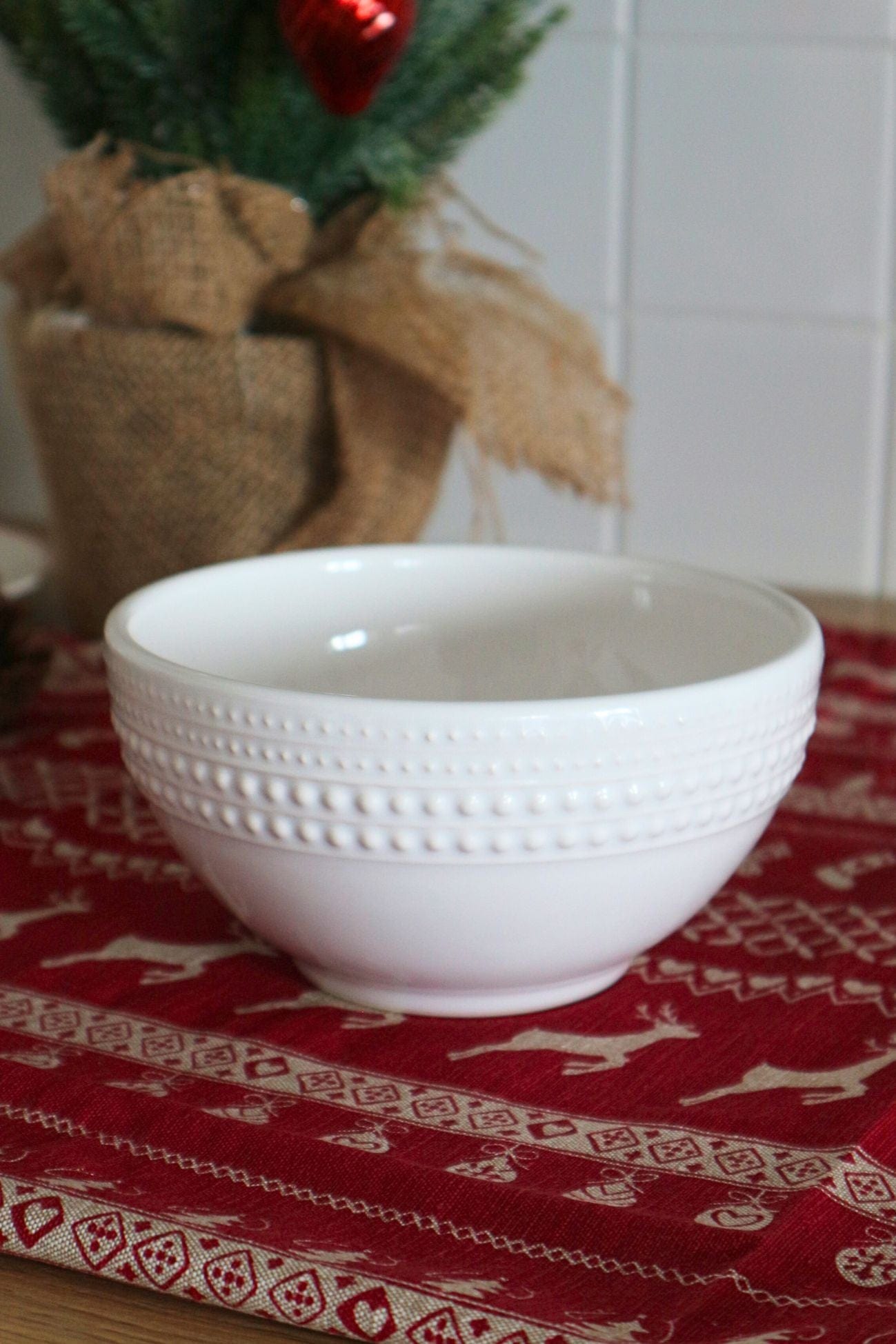 Luxe Lodge Jingle Bells Jingle Bells - Ciotola in ceramica bianca | Luxe Lodge