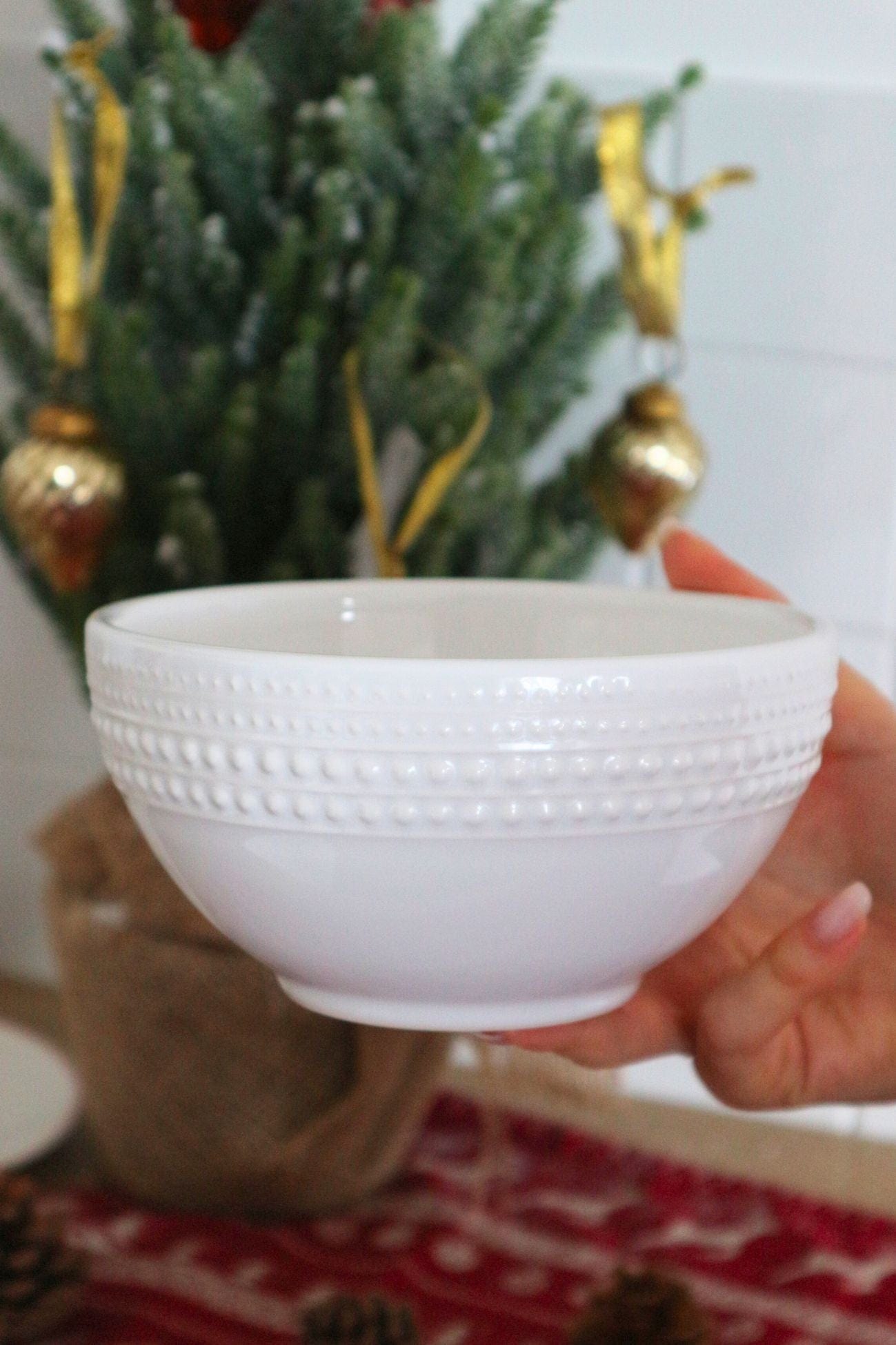 Luxe Lodge Jingle Bells Jingle Bells - Ciotola in ceramica bianca | Luxe Lodge