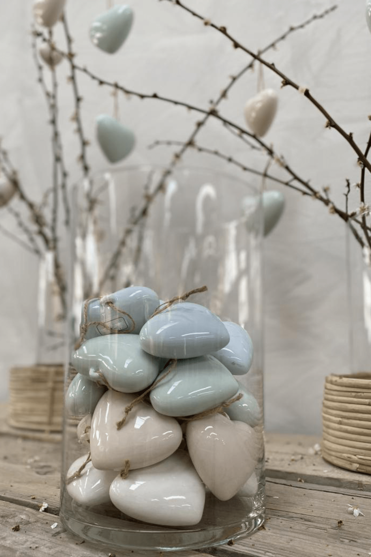 Luxe Lodge Love Ciondolo a cuore in ceramica verde