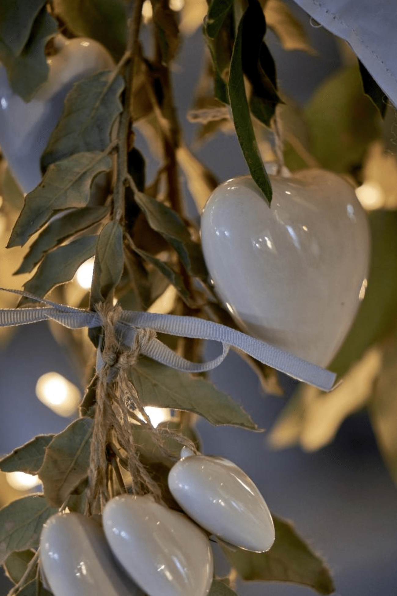 Luxe Lodge Love Ciondolo a cuore in ceramica verde