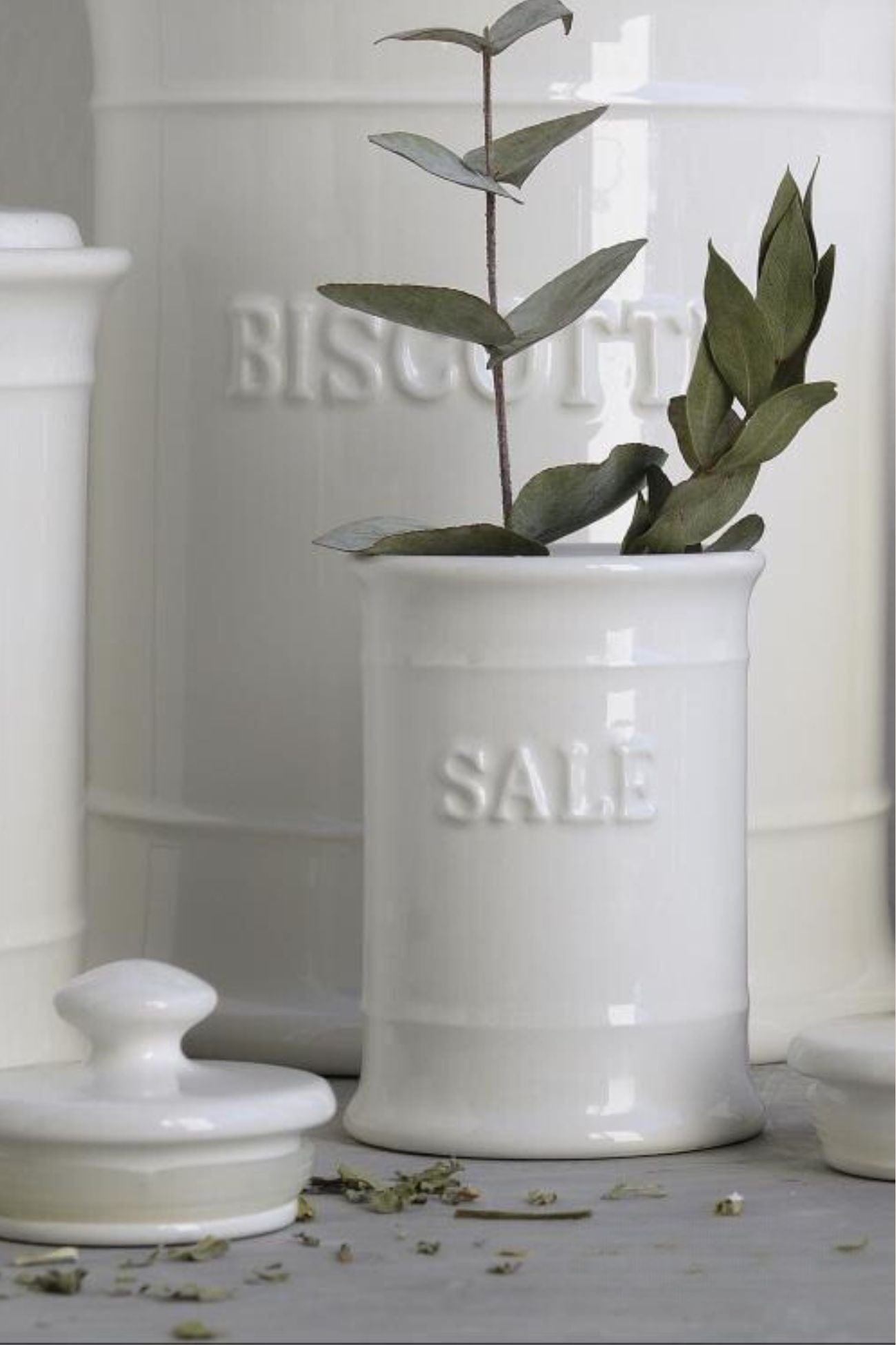 Luxe Lodge Mustique Mustique - Barattolo piccolo per sale in ceramica con tappo ermetico | Luxe Lodge