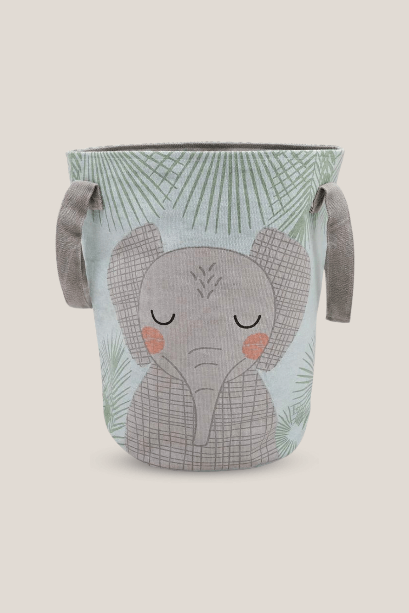 Nattiot Nisù Elefante - Cesto portaoggetti in cotone per bambini