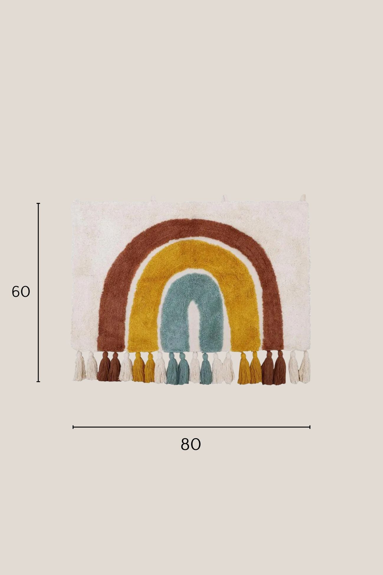 Nattiot Rainbow Rainbow - Decorazione da parete in cotone con fantasia arcobaleno | Nattiot