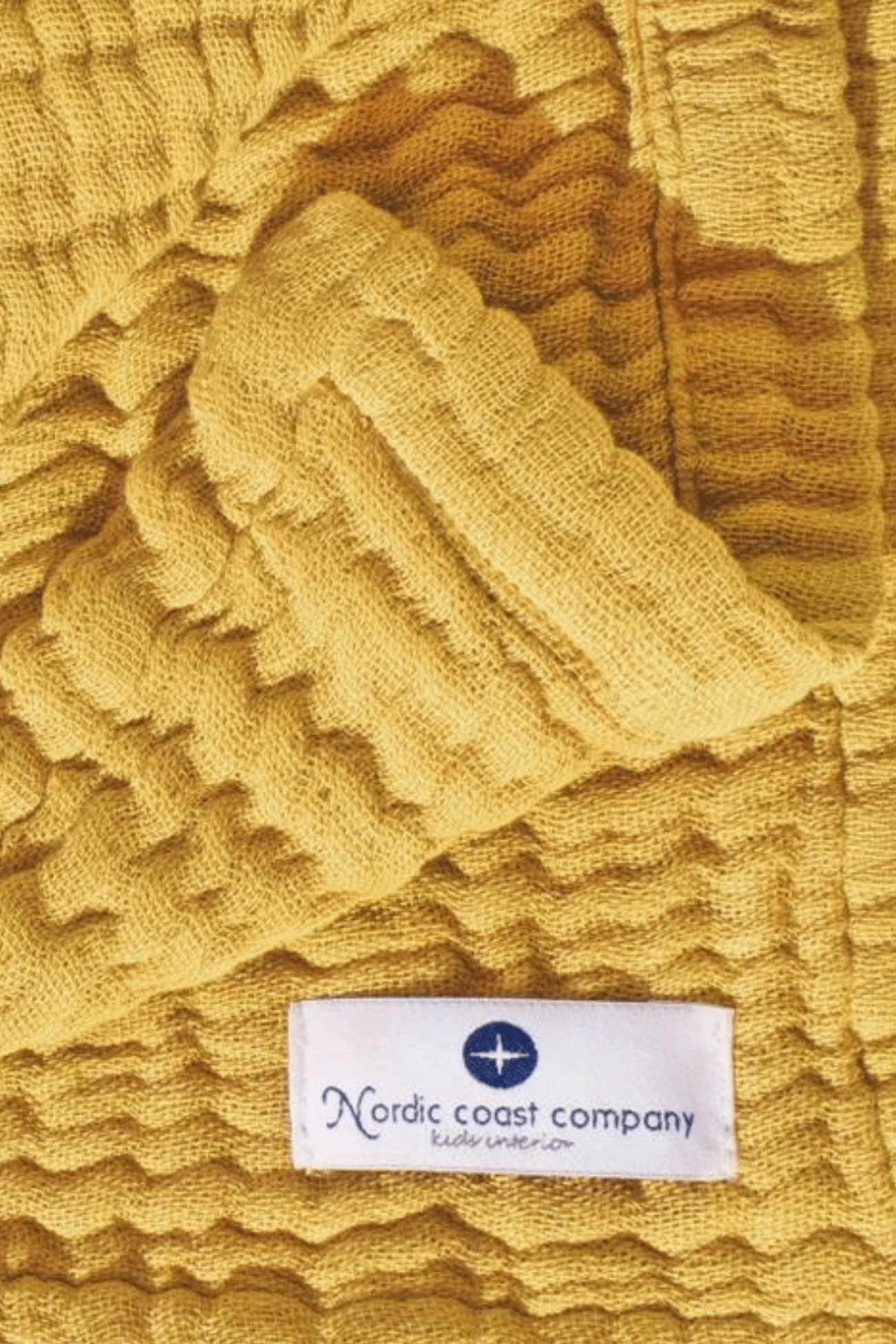 Nordic Coast Company Pluma Copertina in mussola per neonati gialla 80x80