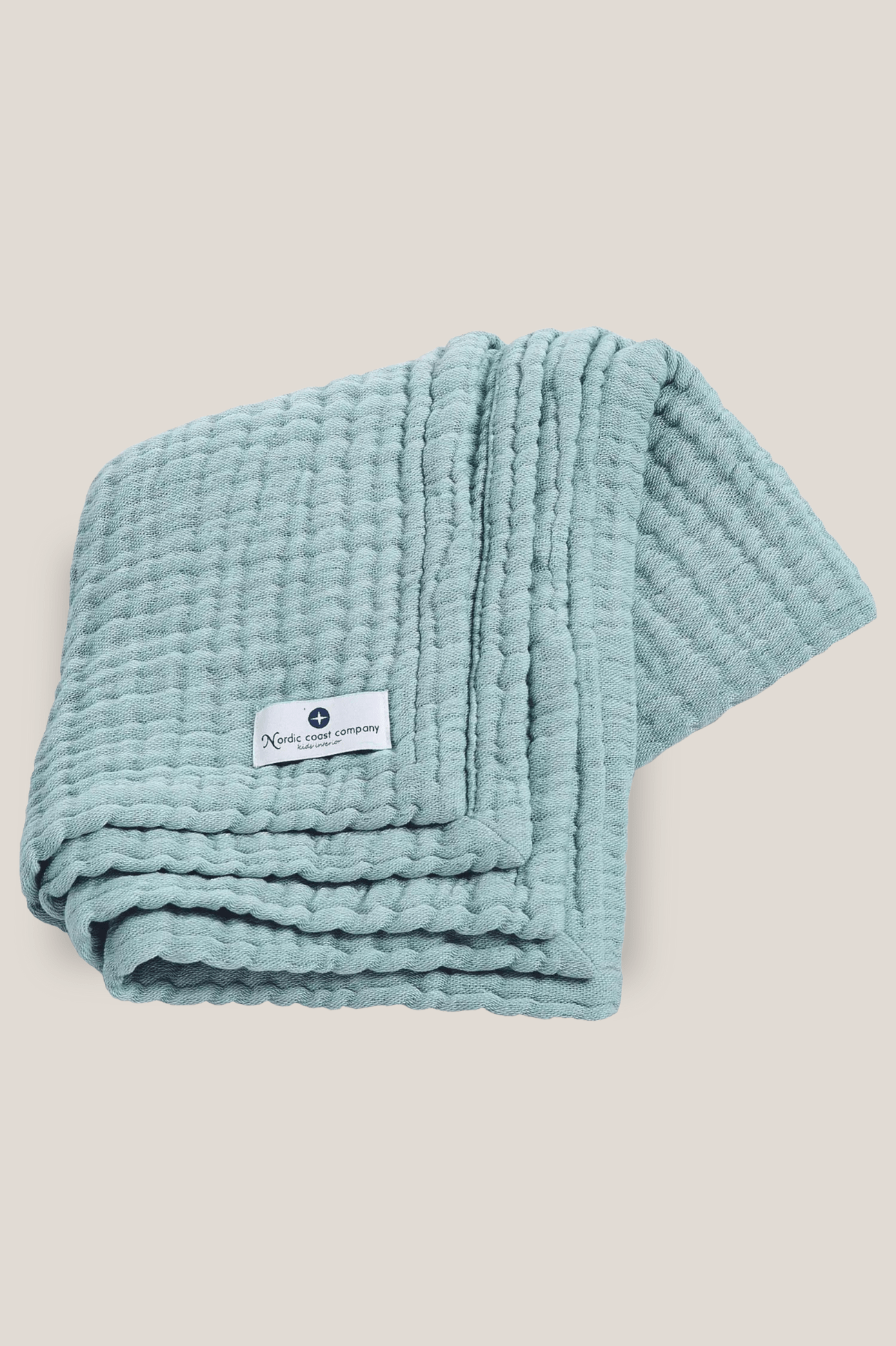 Nordic Coast Company Pluma Copertina in mussola per neonati verde giada 80x80