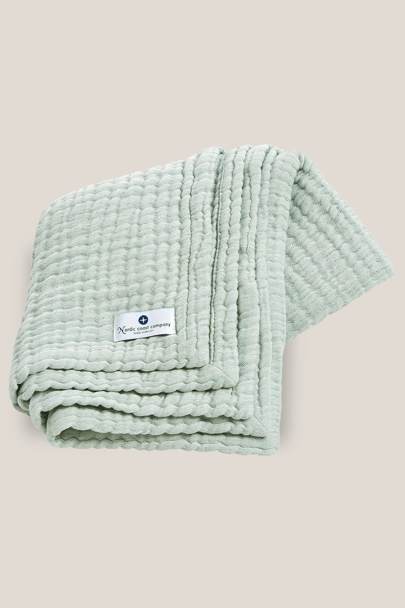 Nordic Coast Company Pluma Copertina in mussola per neonati verde menta 80x80