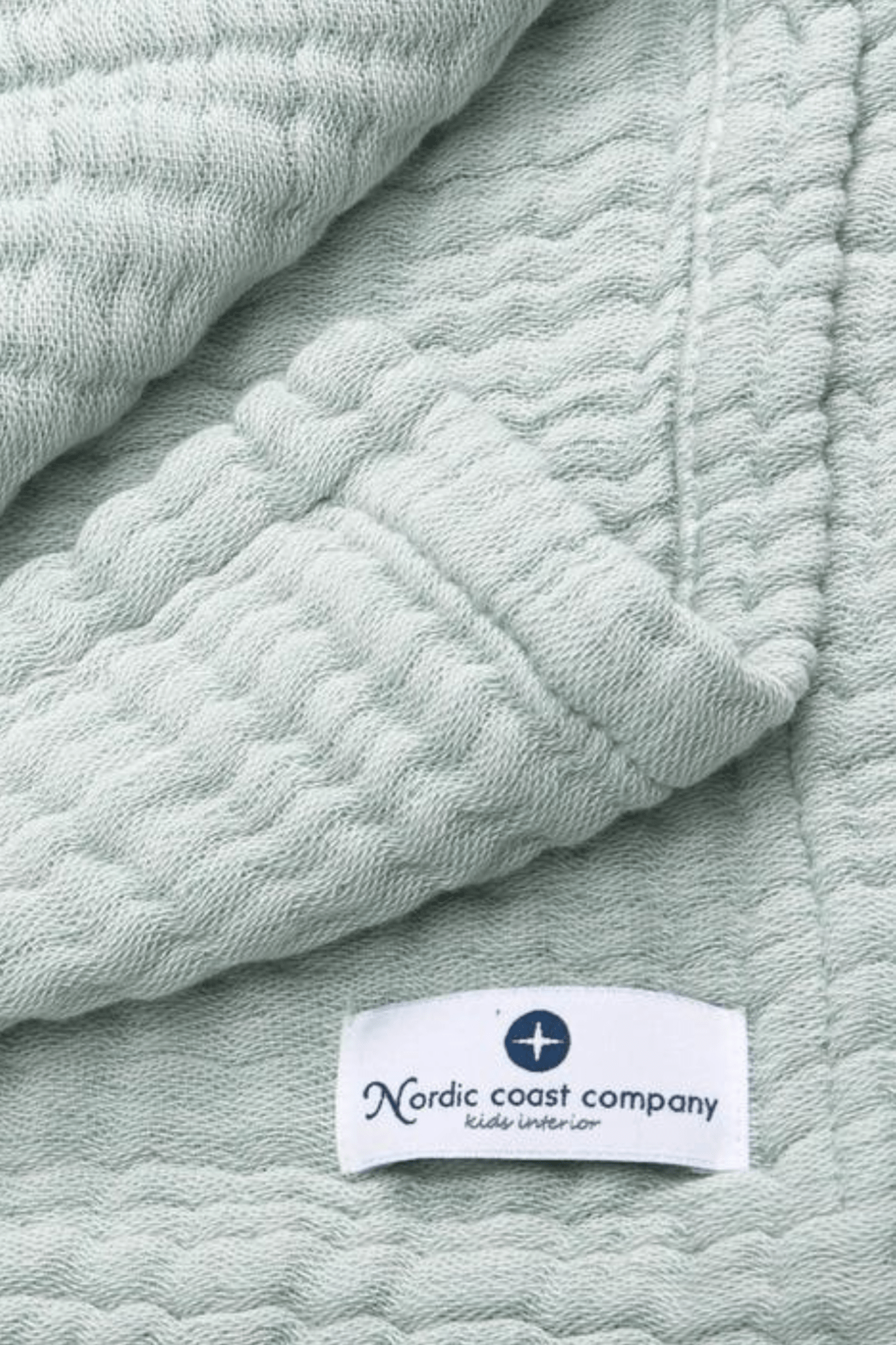 Nordic Coast Company Pluma Copertina in mussola per neonati verde menta 80x80