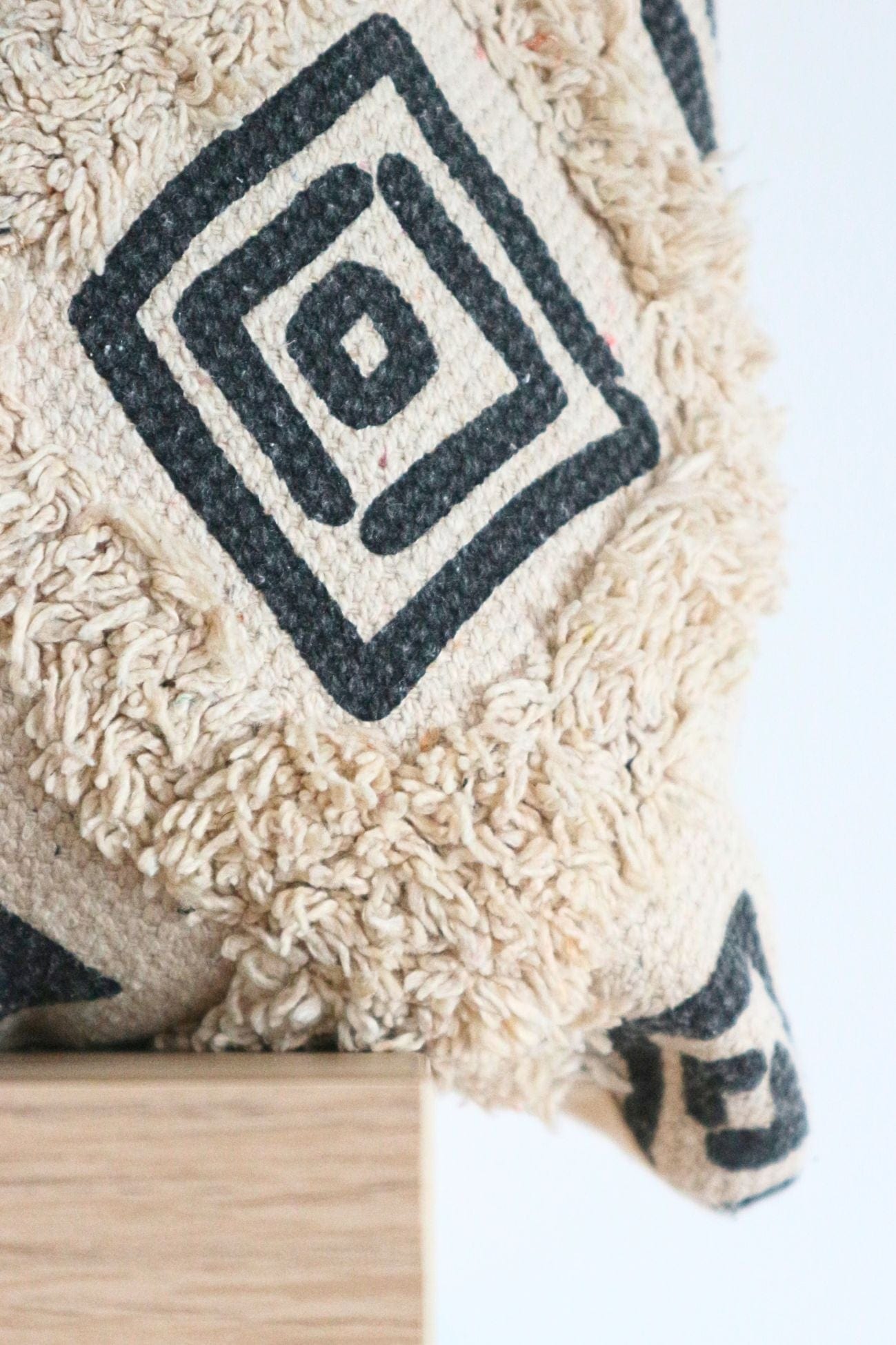 Novità Home Hiero Hiero - Cuscino arredo in cotone beige e nero | Novità Home