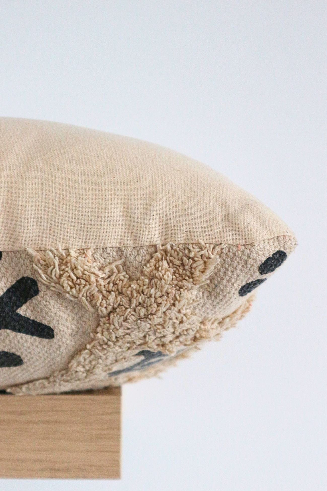 Novità Home Hiero Hiero - Cuscino arredo in cotone beige e nero | Novità Home