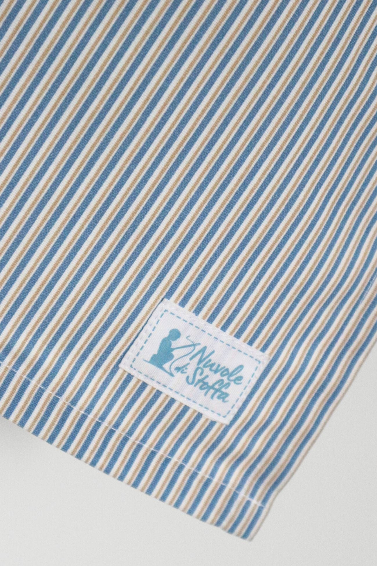 Nuvole di Stoffa Glauco Glauco - Canovaccio in cotone bianco e azzurro | Nuvole di Stoffa