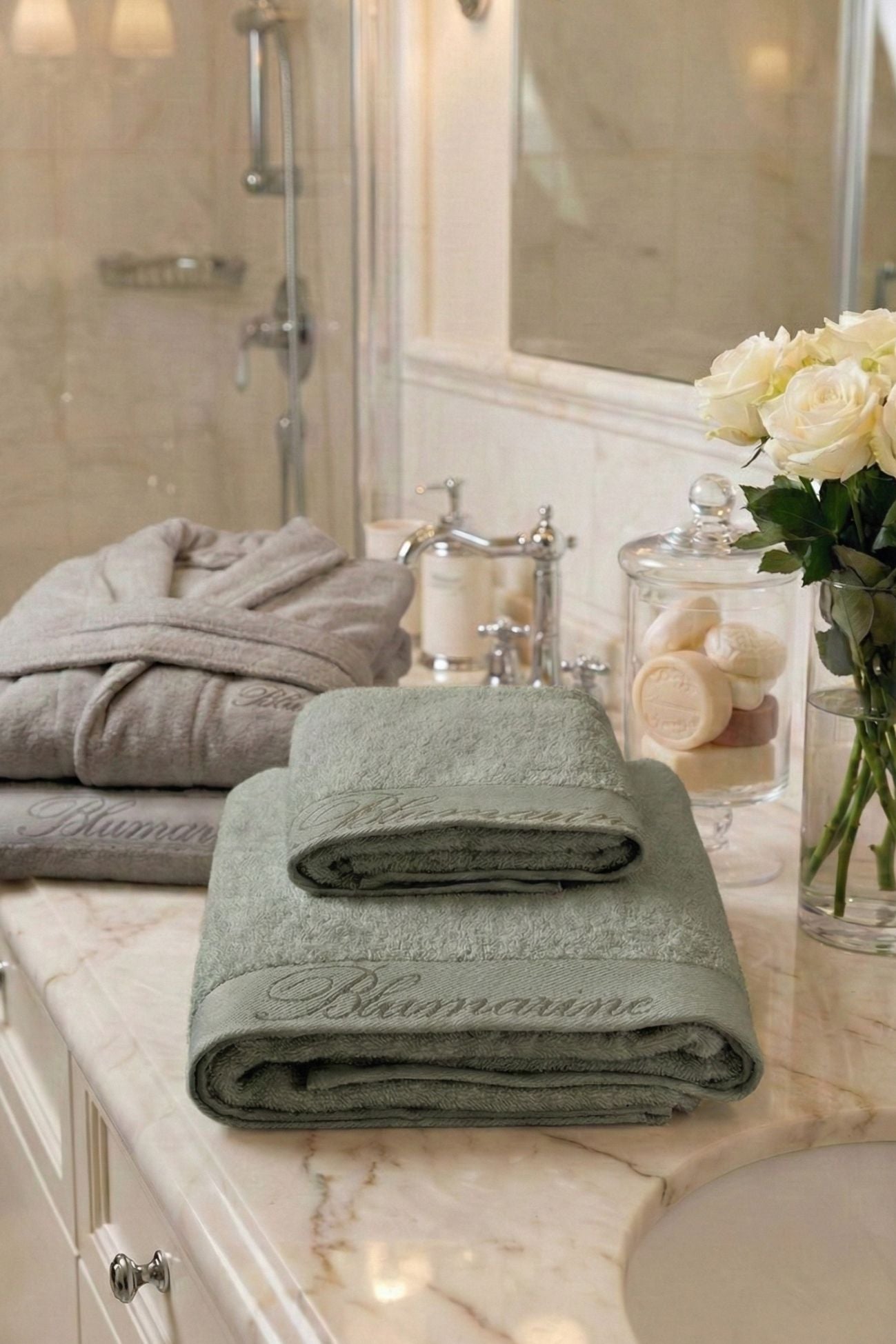 Spa Coppia Asciugamani Ardesia