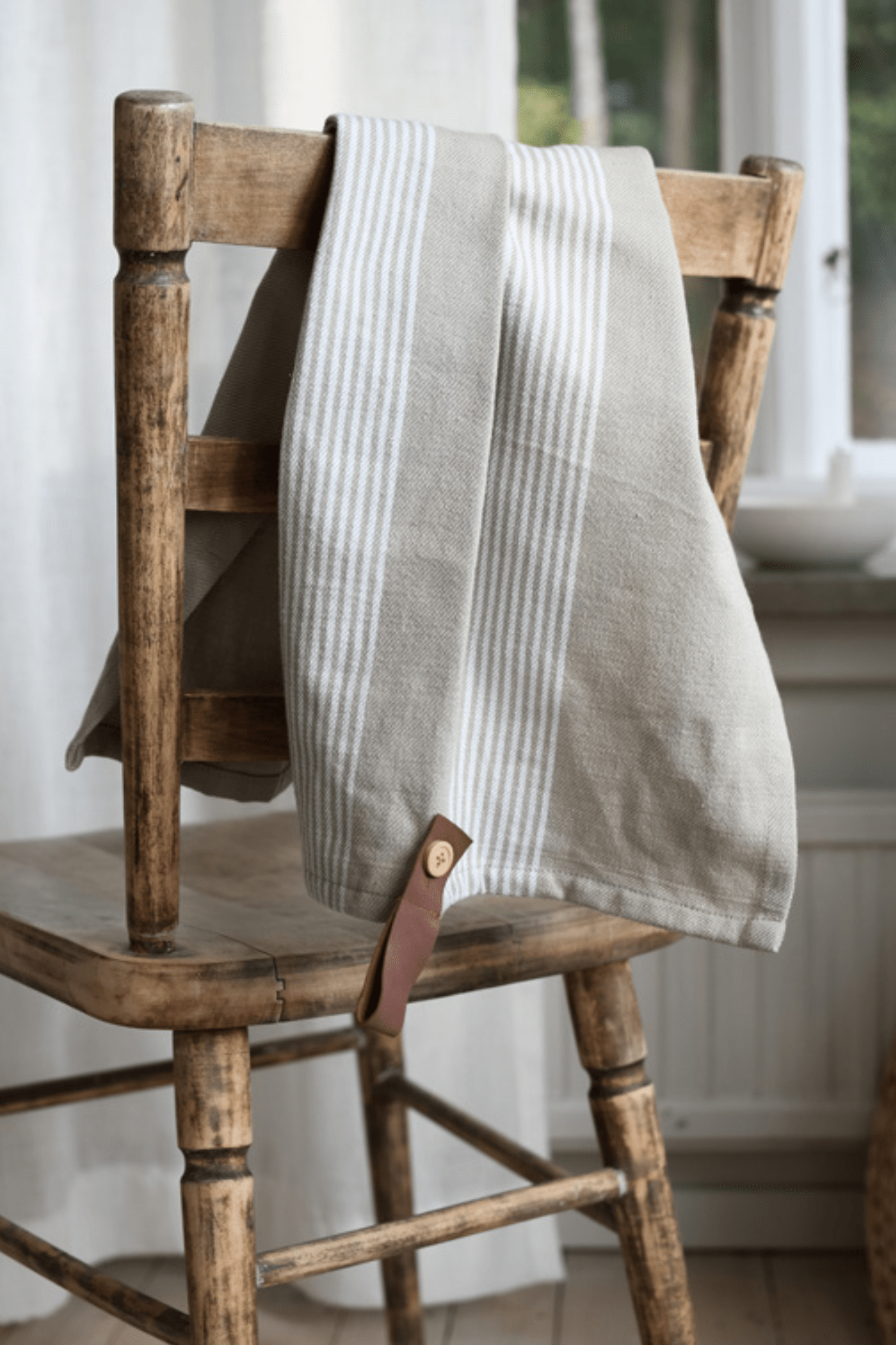 Storefactory Scandinavia Utveda Strofinaccio in cotone biologico tortora/bianco