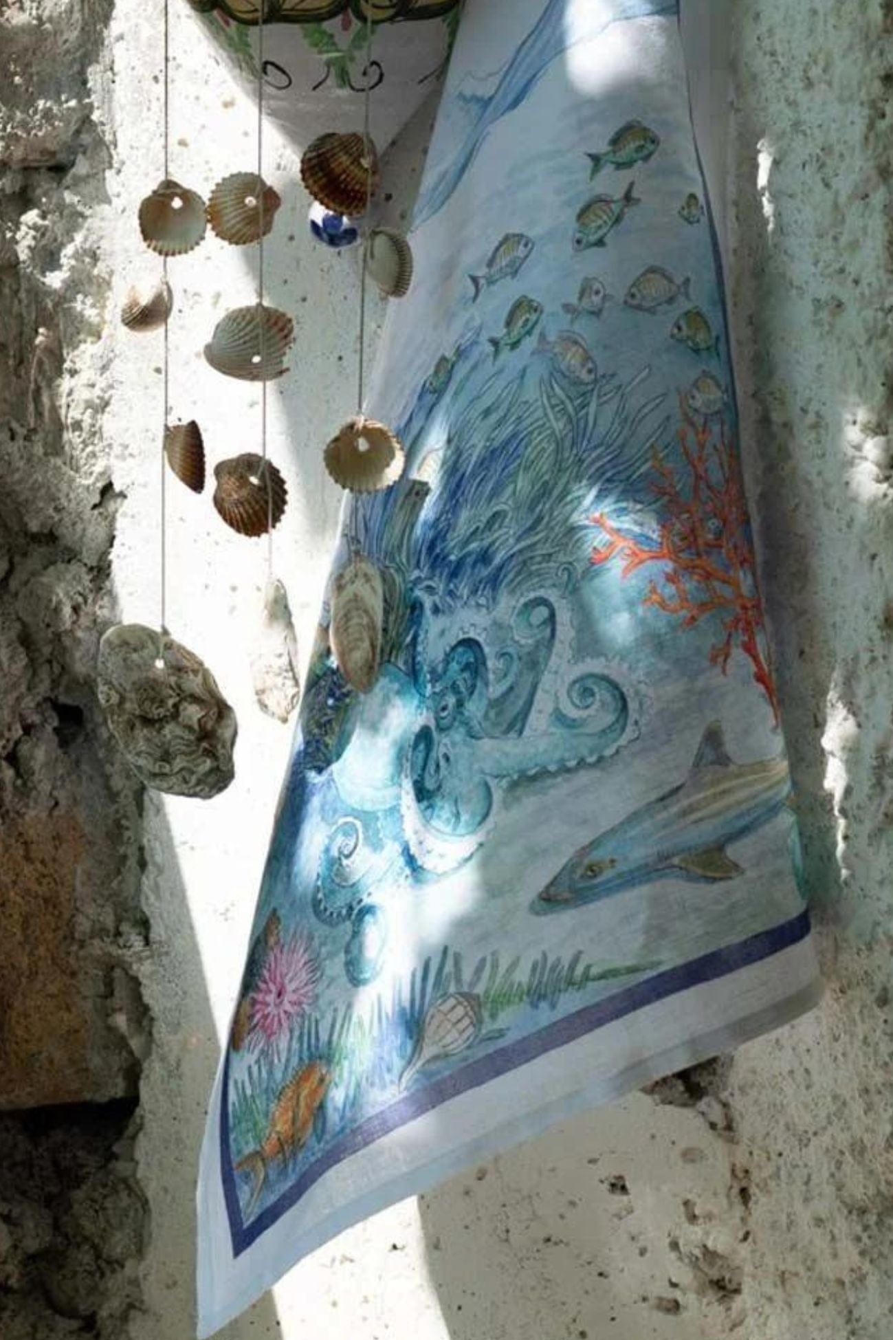 Tessitura Toscana Telerie Isuela Isuela - Canovaccio in puro lino con ambiente marino | Tessitura Toscana Telerie