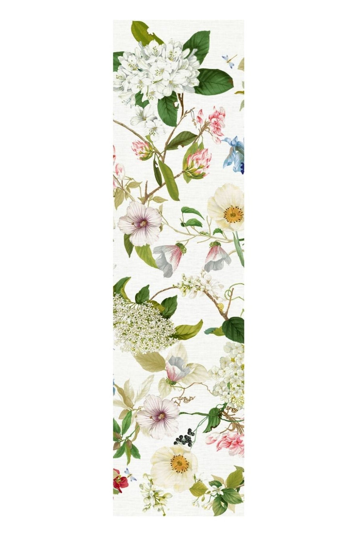Ibisco Runner - Tessitura Toscana Telerie, dettaglio disegno floreale