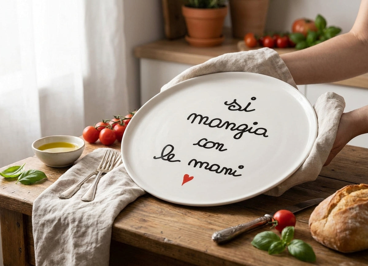 Si Mangia Con Le Mani Piatto Per La Pizza