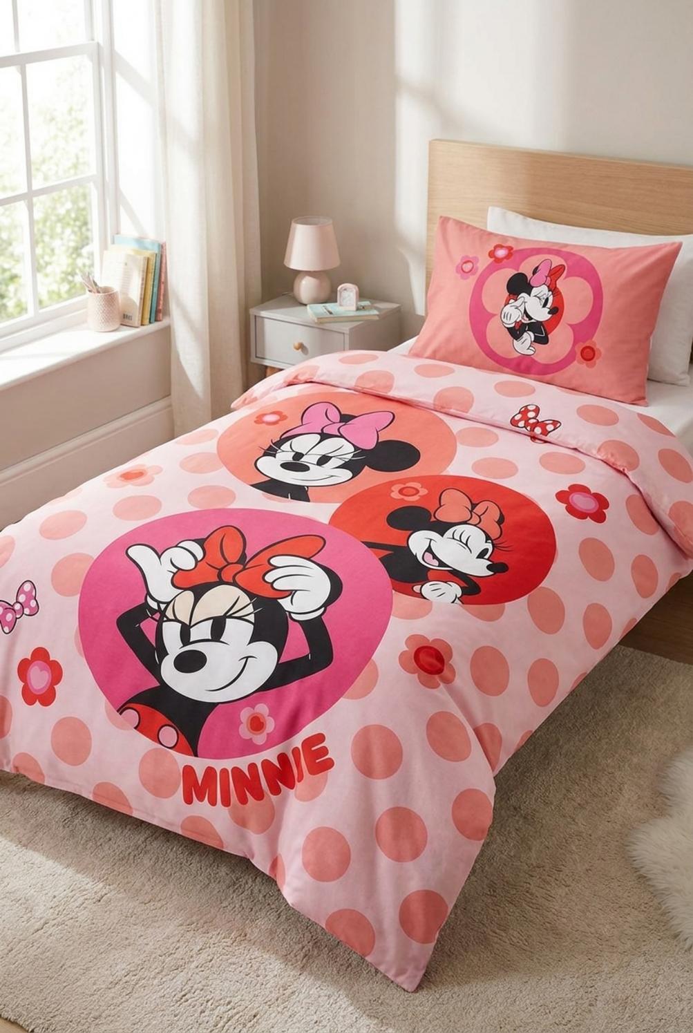 Minnie Flowers Completo Copripiumino