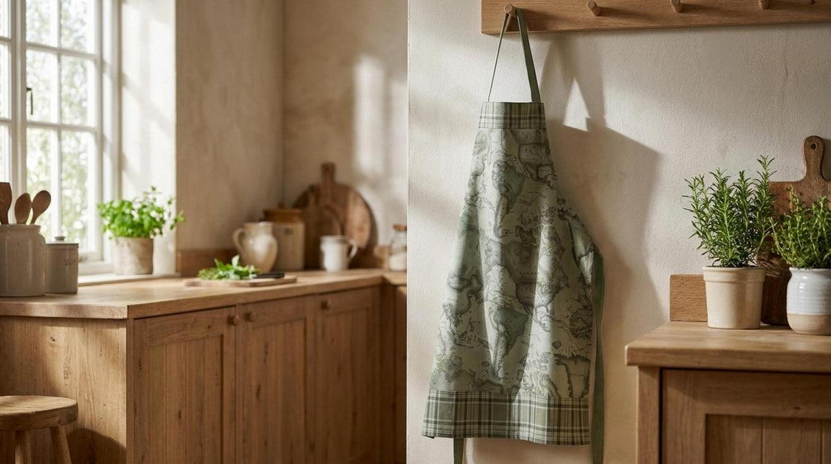 Geo Tartan Green Grembiule - Orizzontale