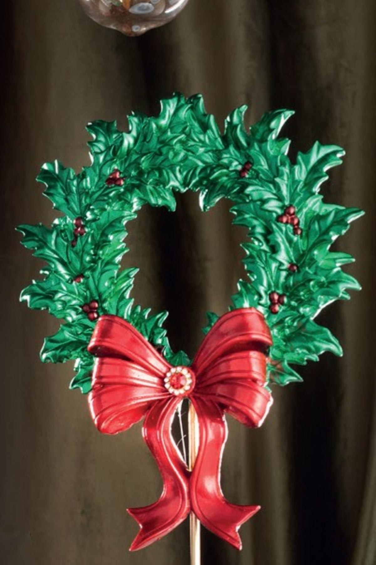 Red&Gold X’Mas Ghirlanda Centrotavola Con Fiocco