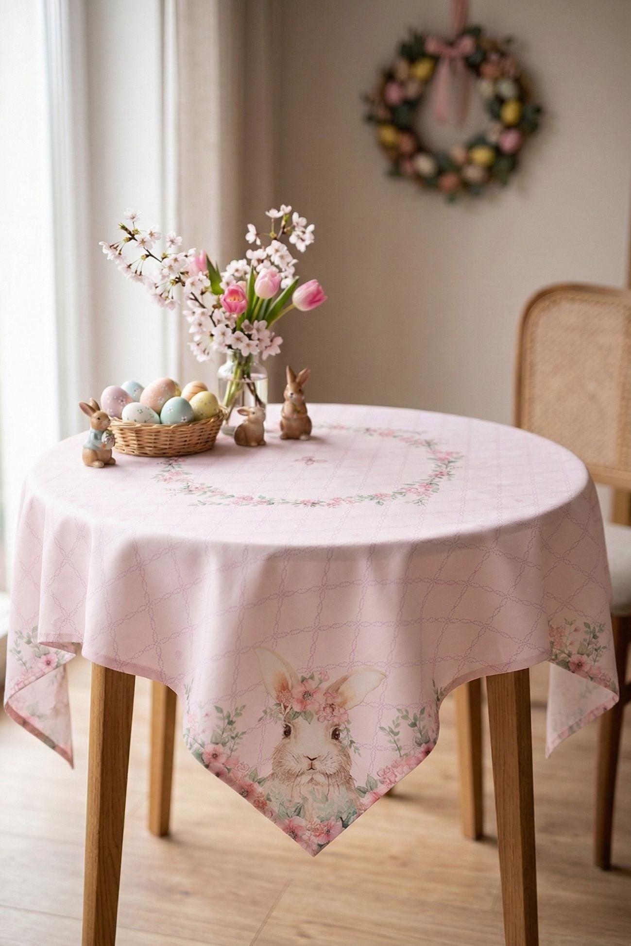 Floral Easter Bunny Centrotavola