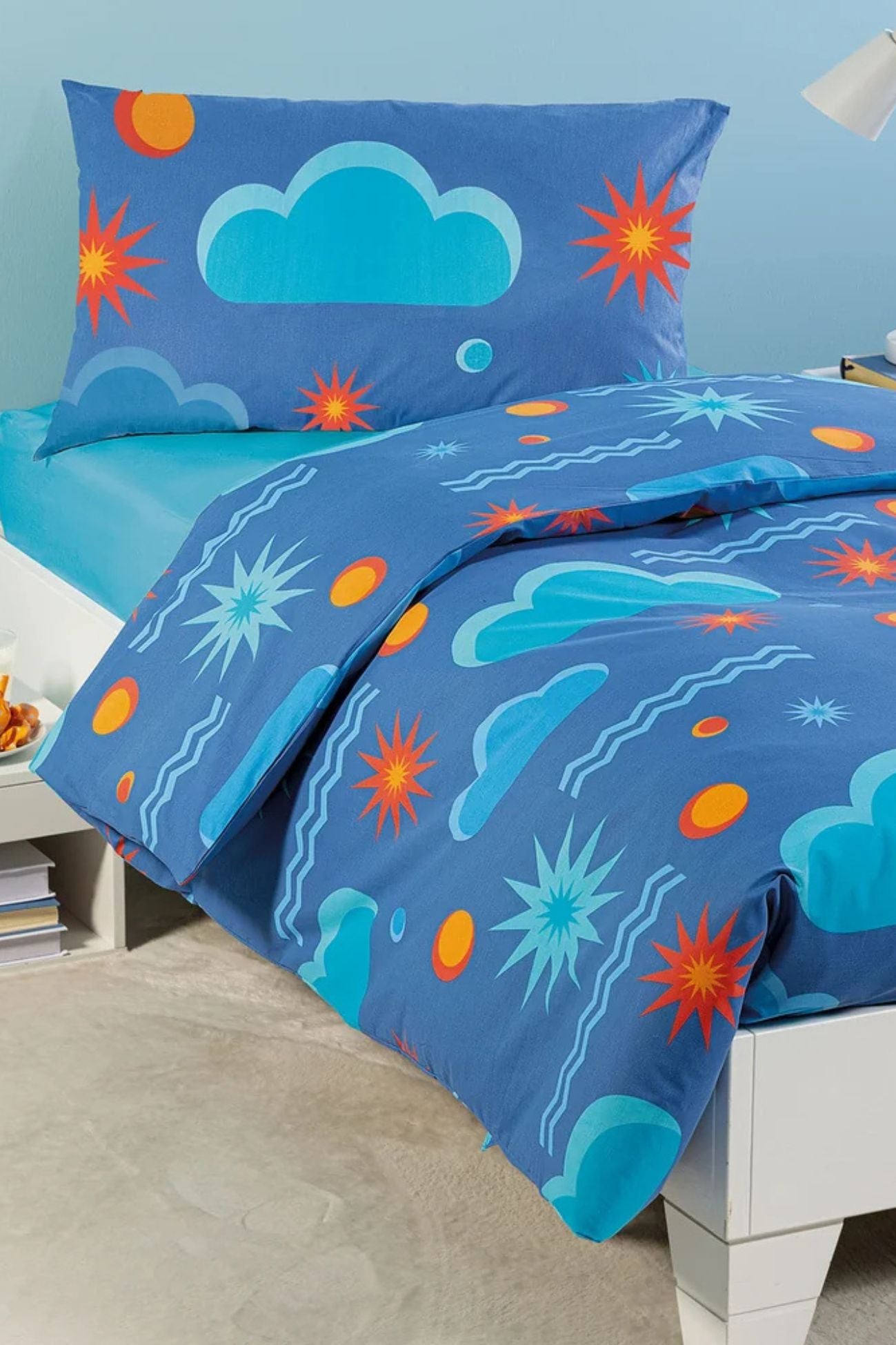 Magica Notte Completo Copripiumino Blu
