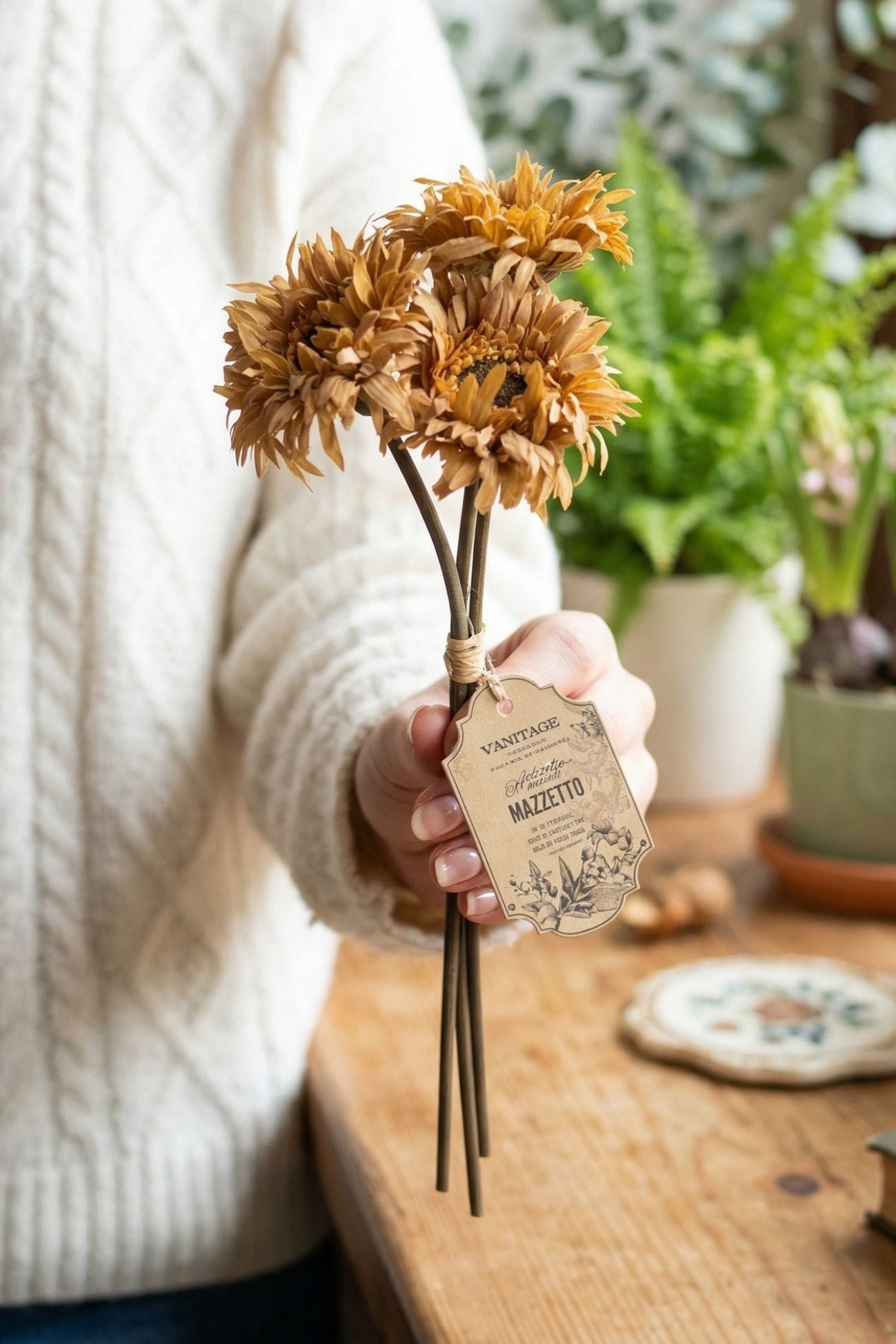 Florilegio Set 3 Fiori Marroni