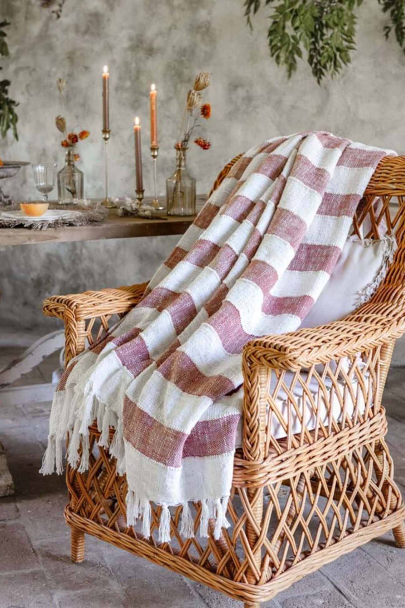 Righe Toscane Copritutto Ruggine