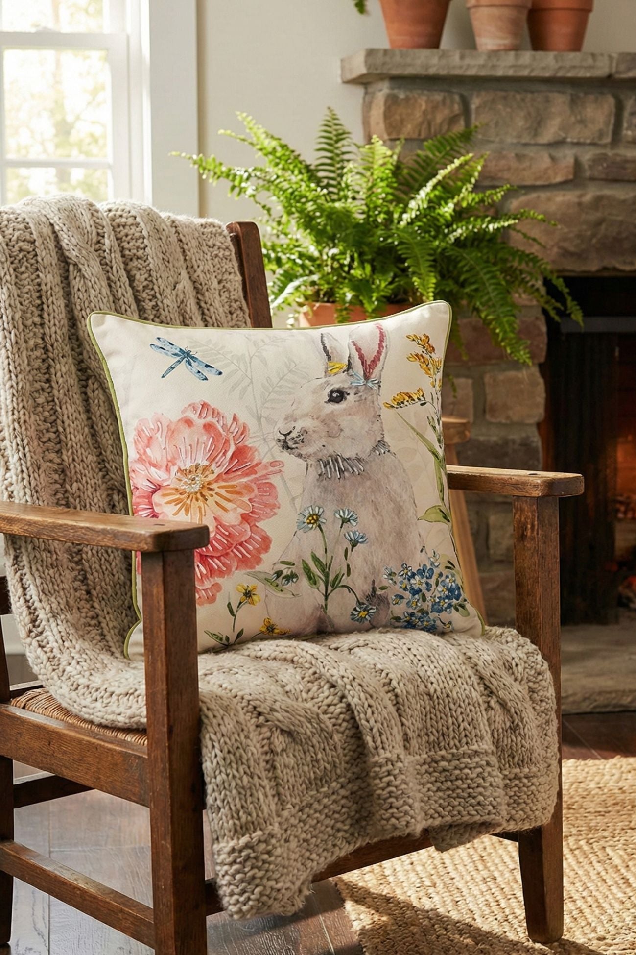 Miss Rabbit Cuscino Panna